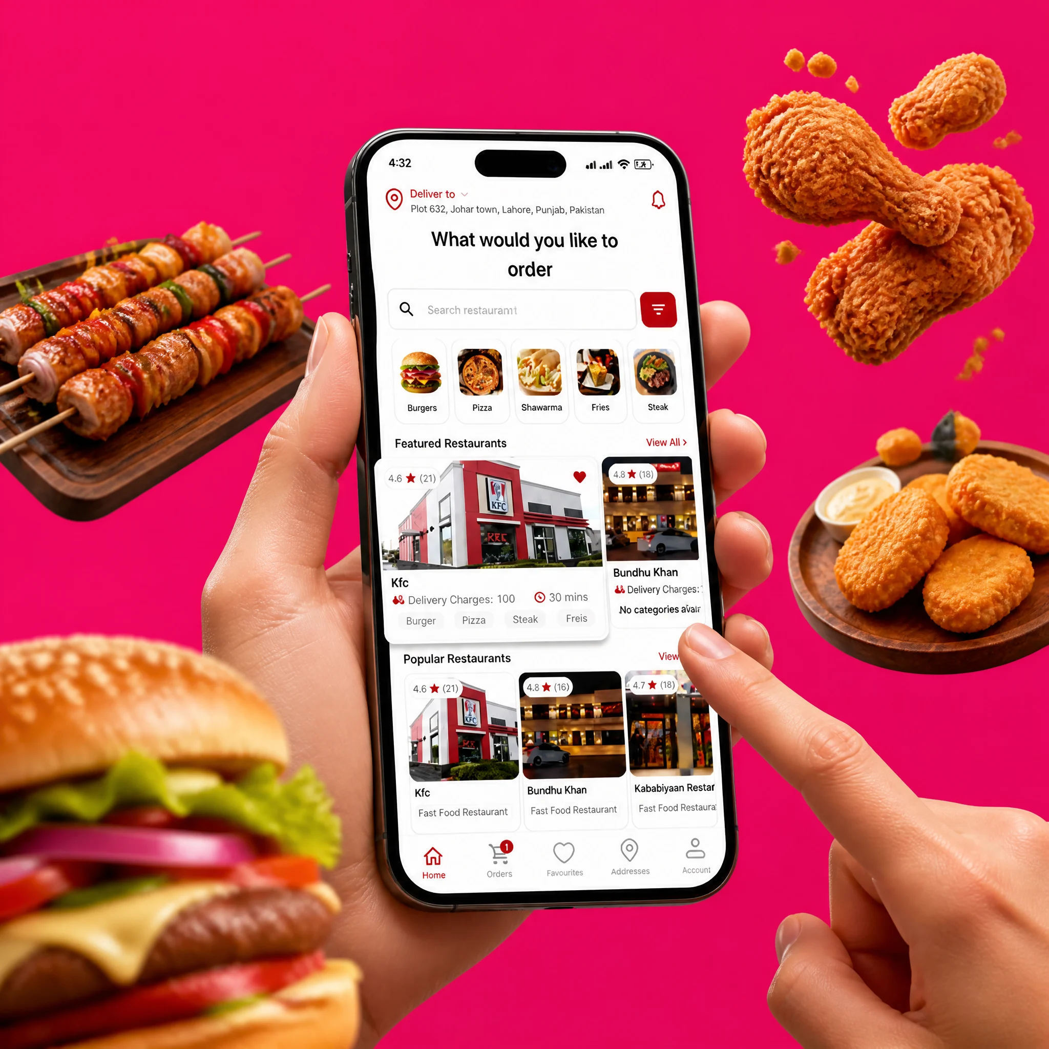 Food Delivery App Showcase Banner
