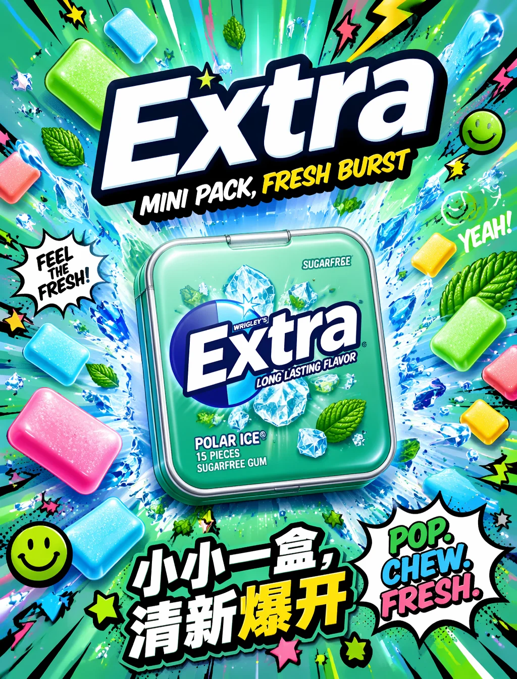Extra Fresh Energy Burst Poster