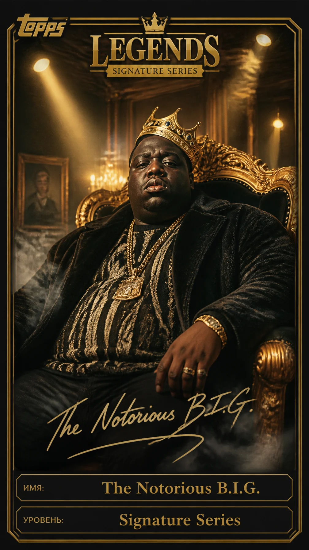 Biggie Premium Trading Card Design