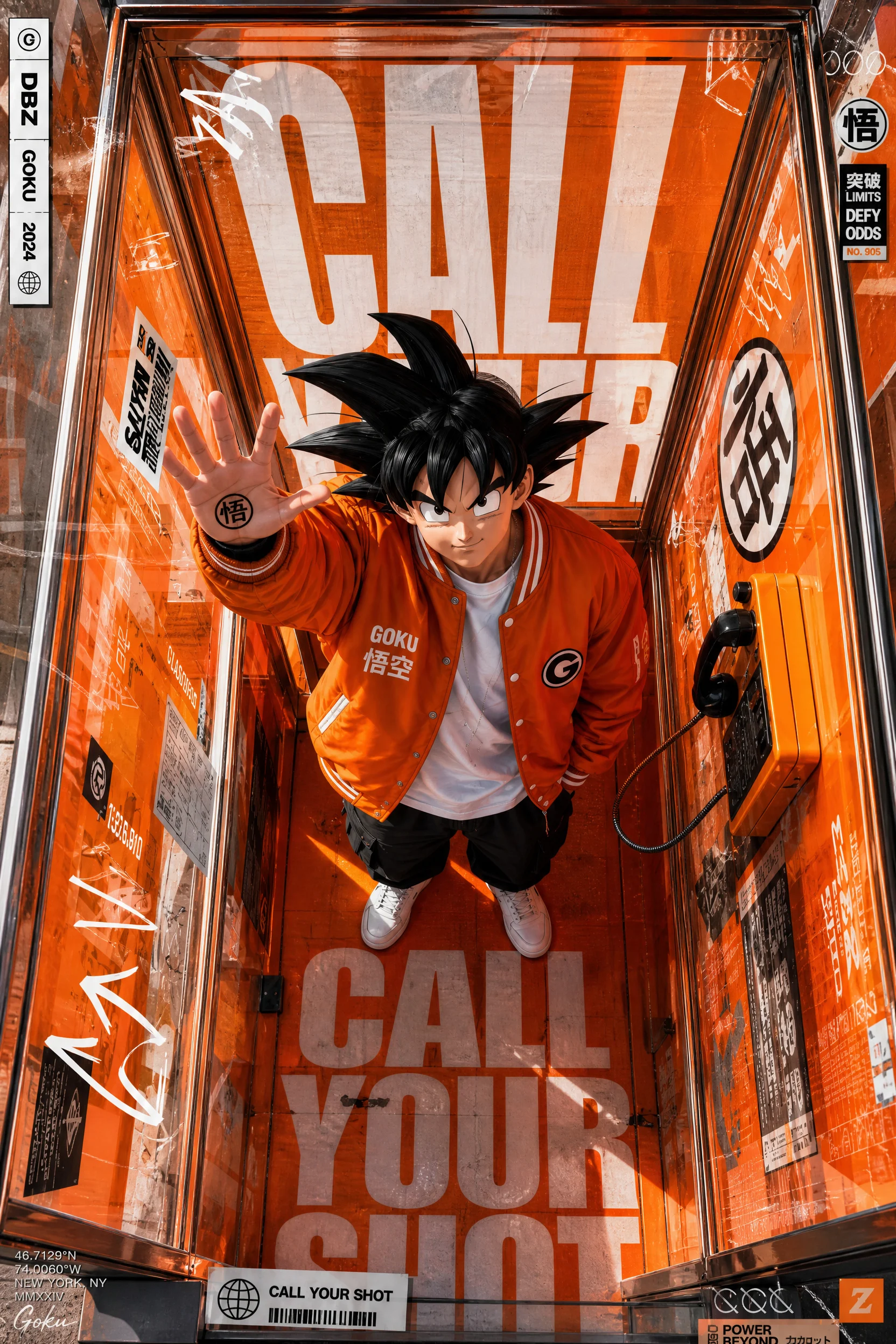Goku Streetwear Editorial Poster