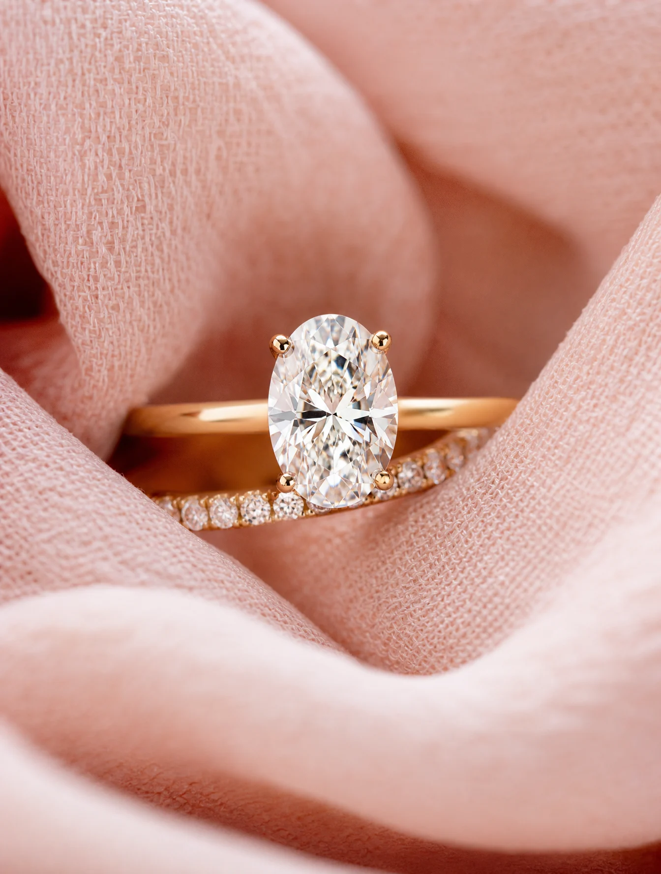 Diamond in Blush Folds