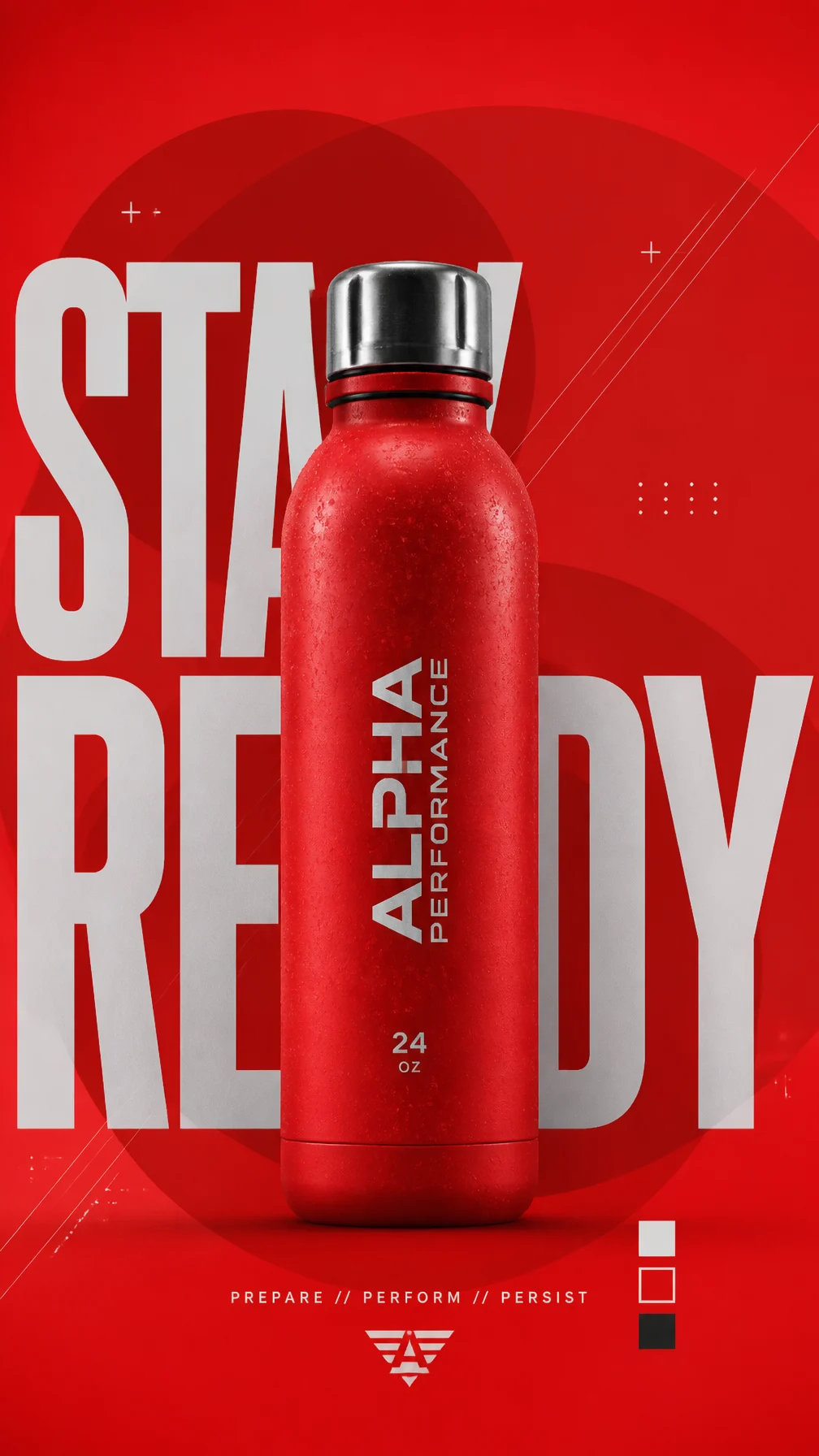 Stay Ready Sports Bottle Ad