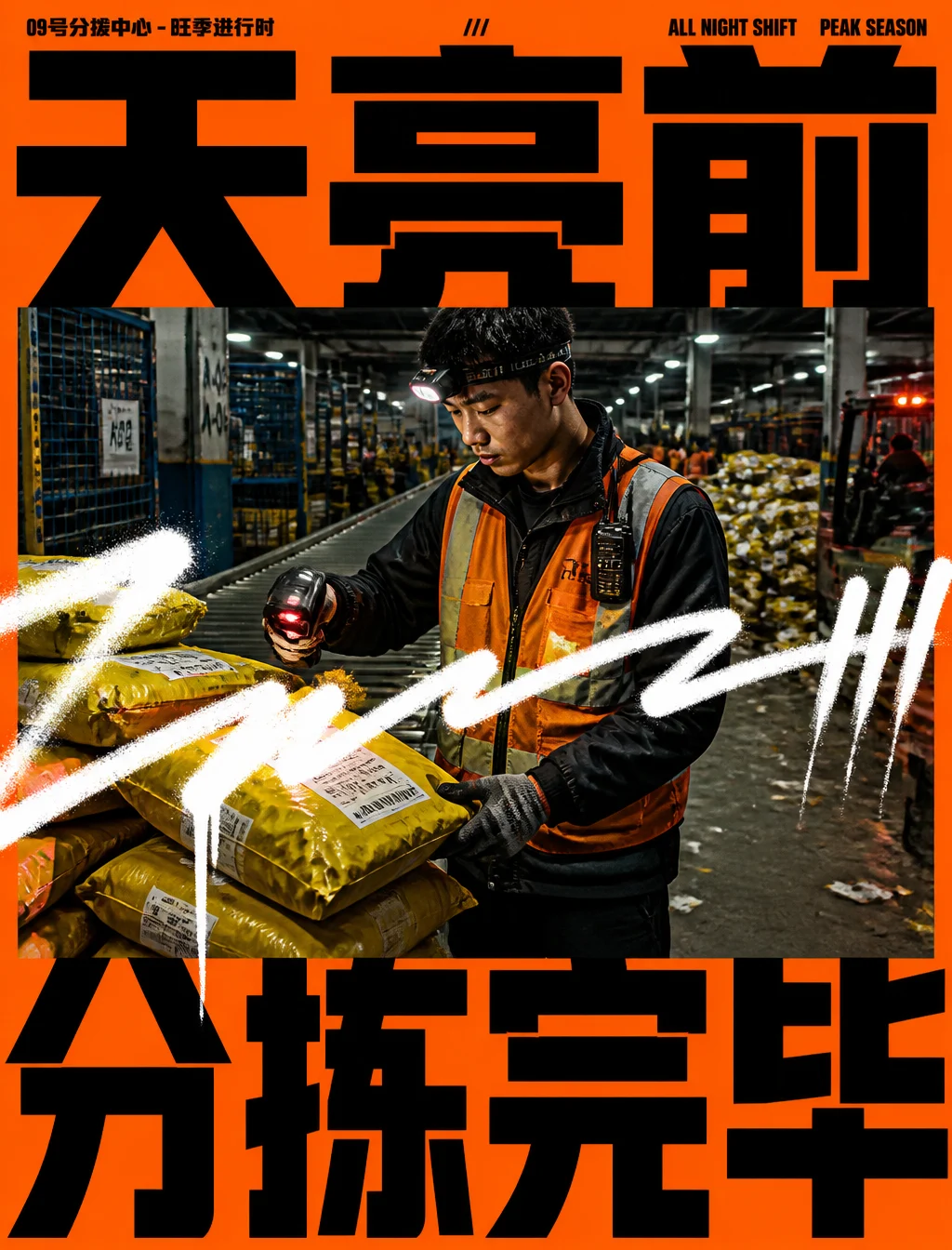Neon Sorter Night Shift Poster