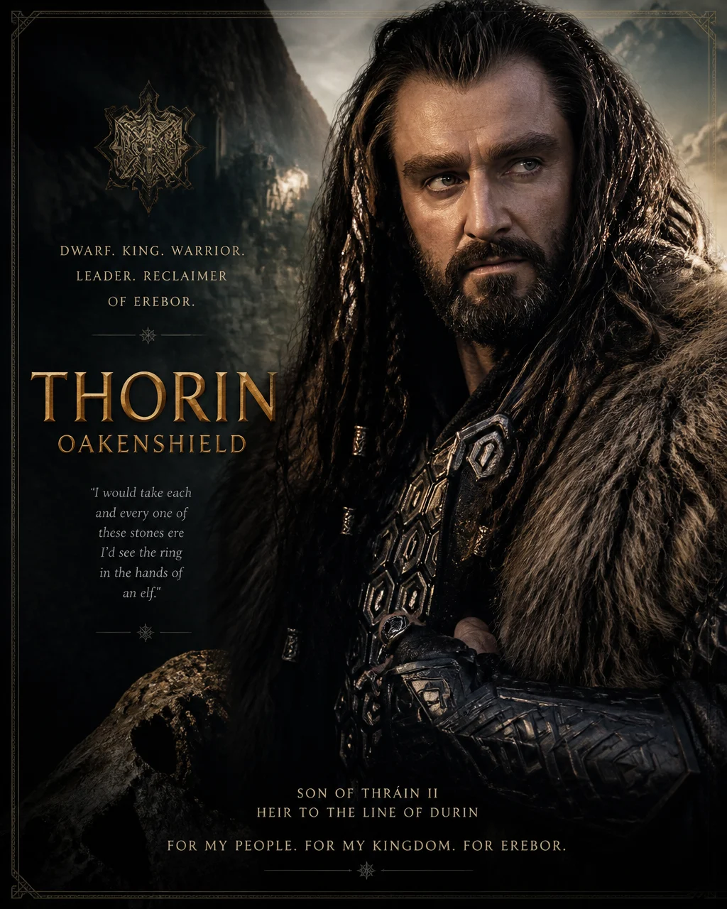 Thorin Oakenshield Character Poster Art