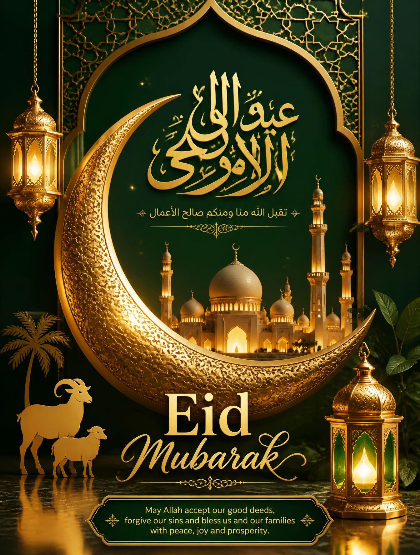Luxurious Golden Eid Poster