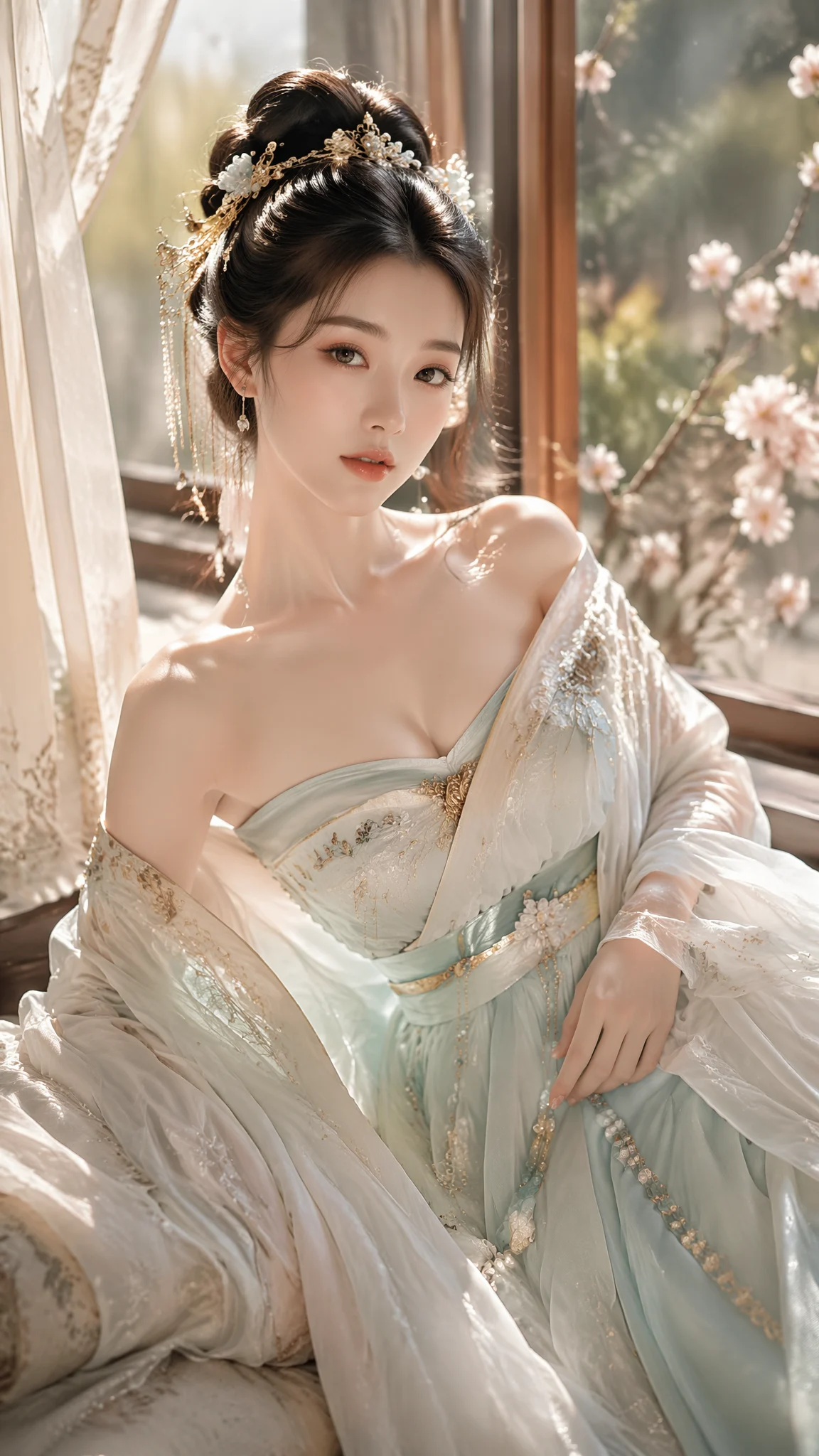 Noble Lady Water Light Portrait