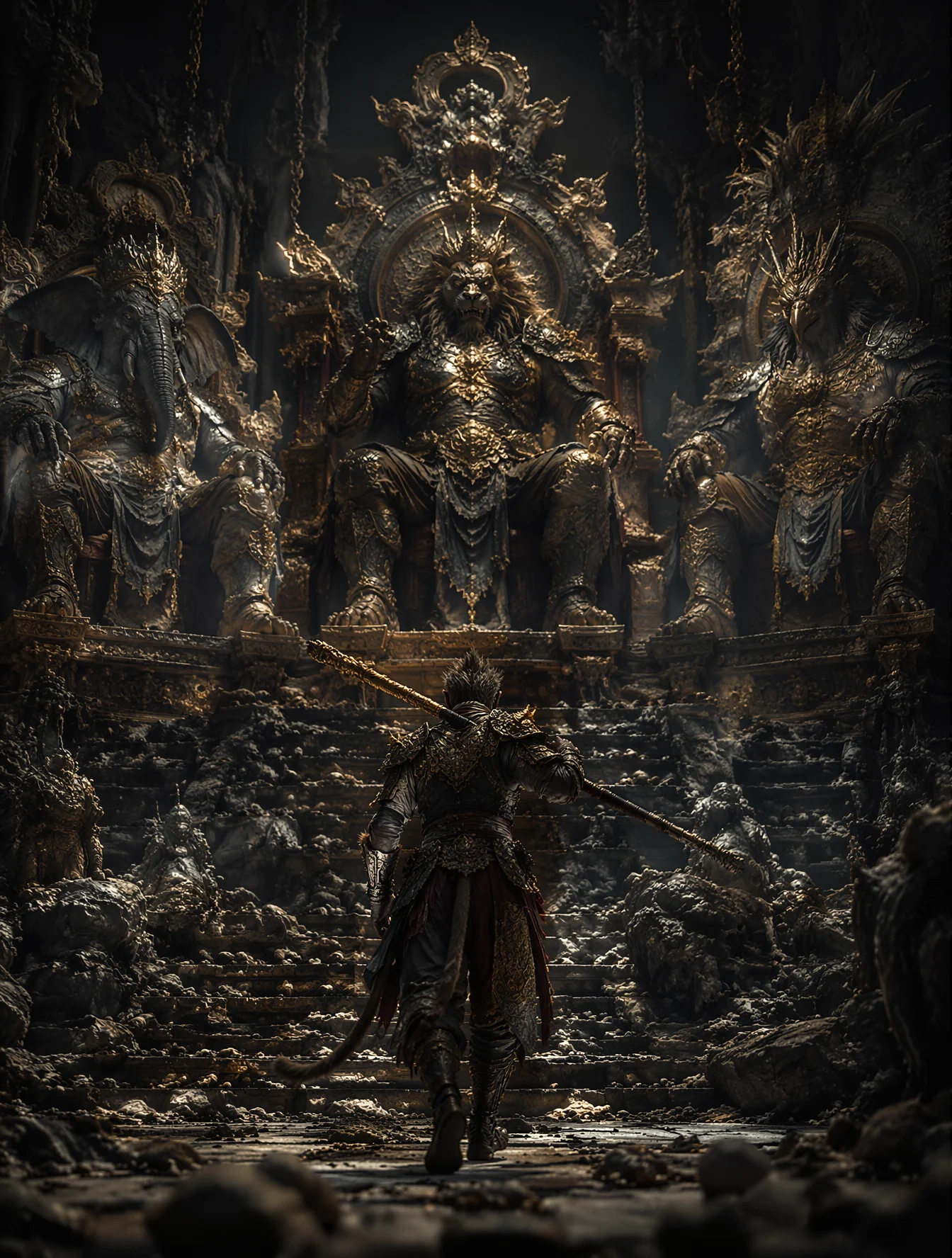 Three Demon Kings of Lion Camel Ridge