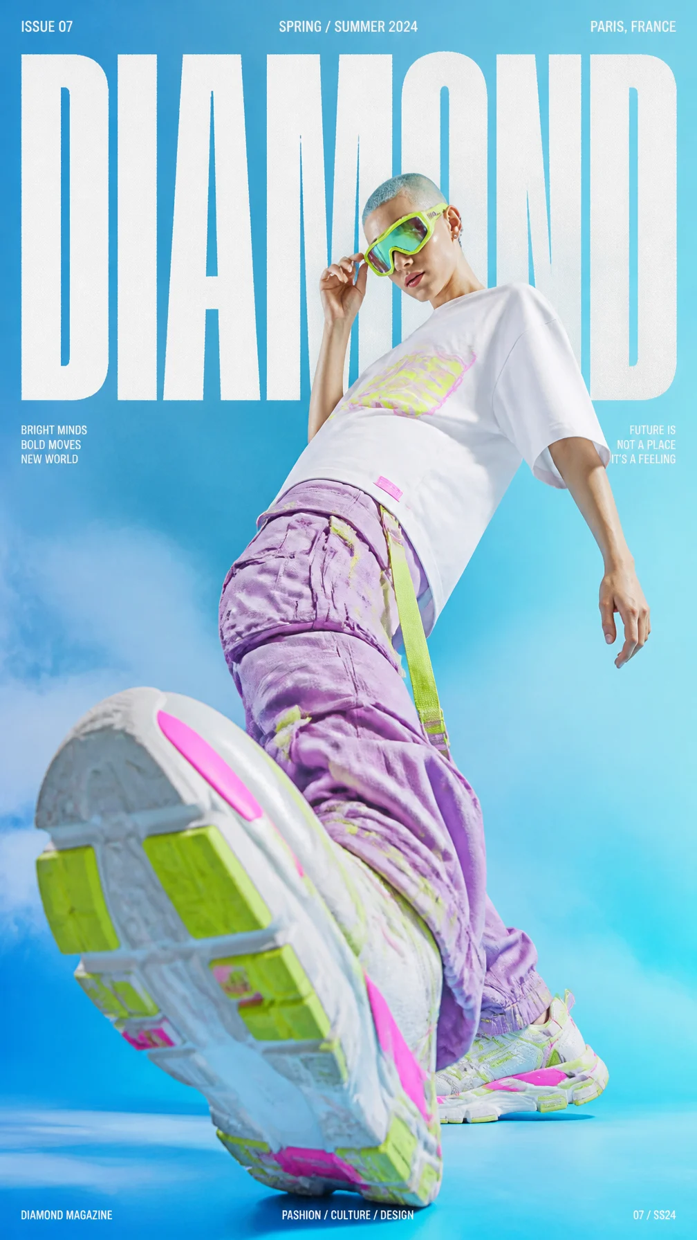 Neon Streetwear Editorial Shot