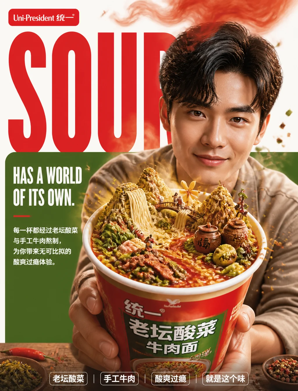 Sour World in a Noodle Cup