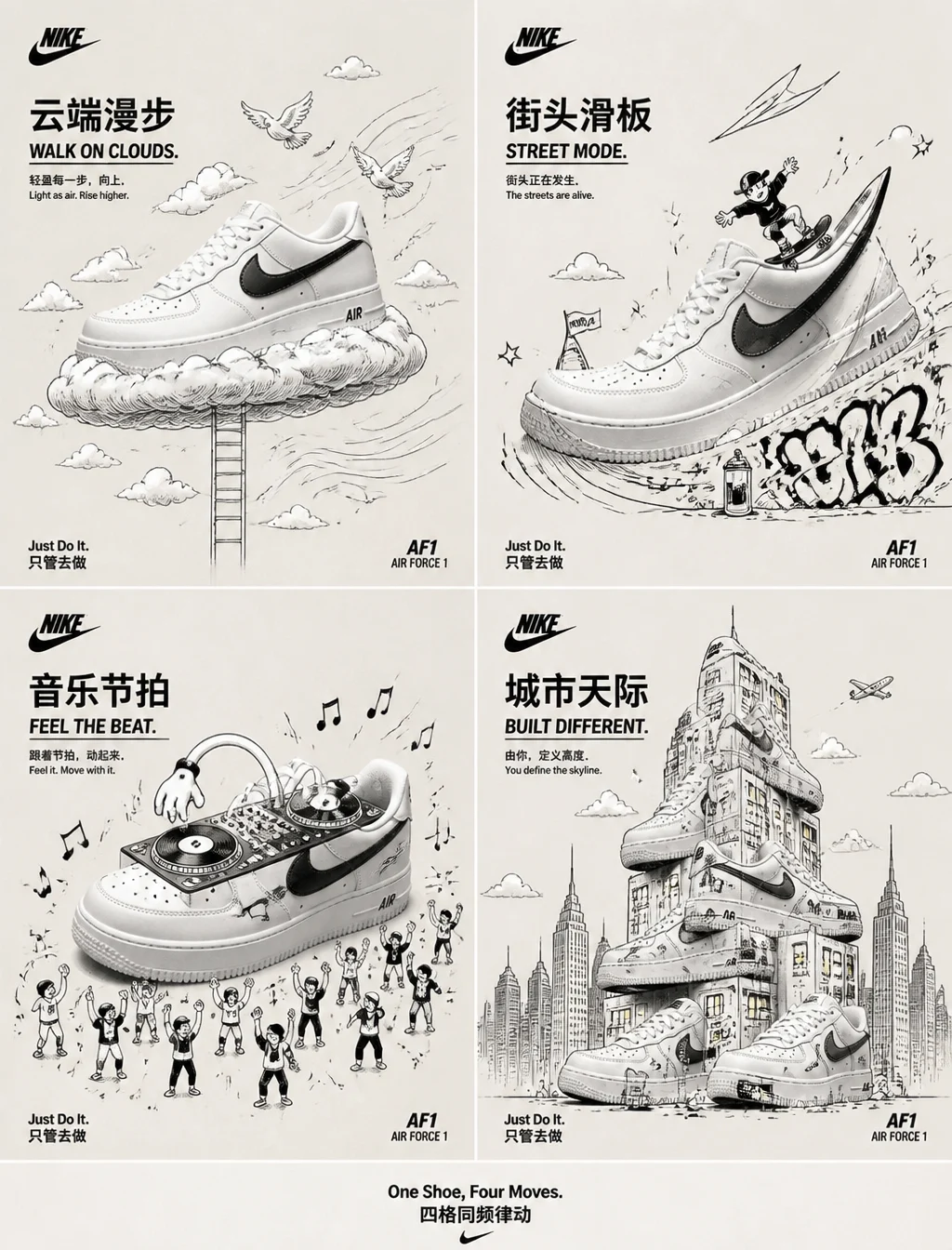 Nike AF1 Creative Grid Poster