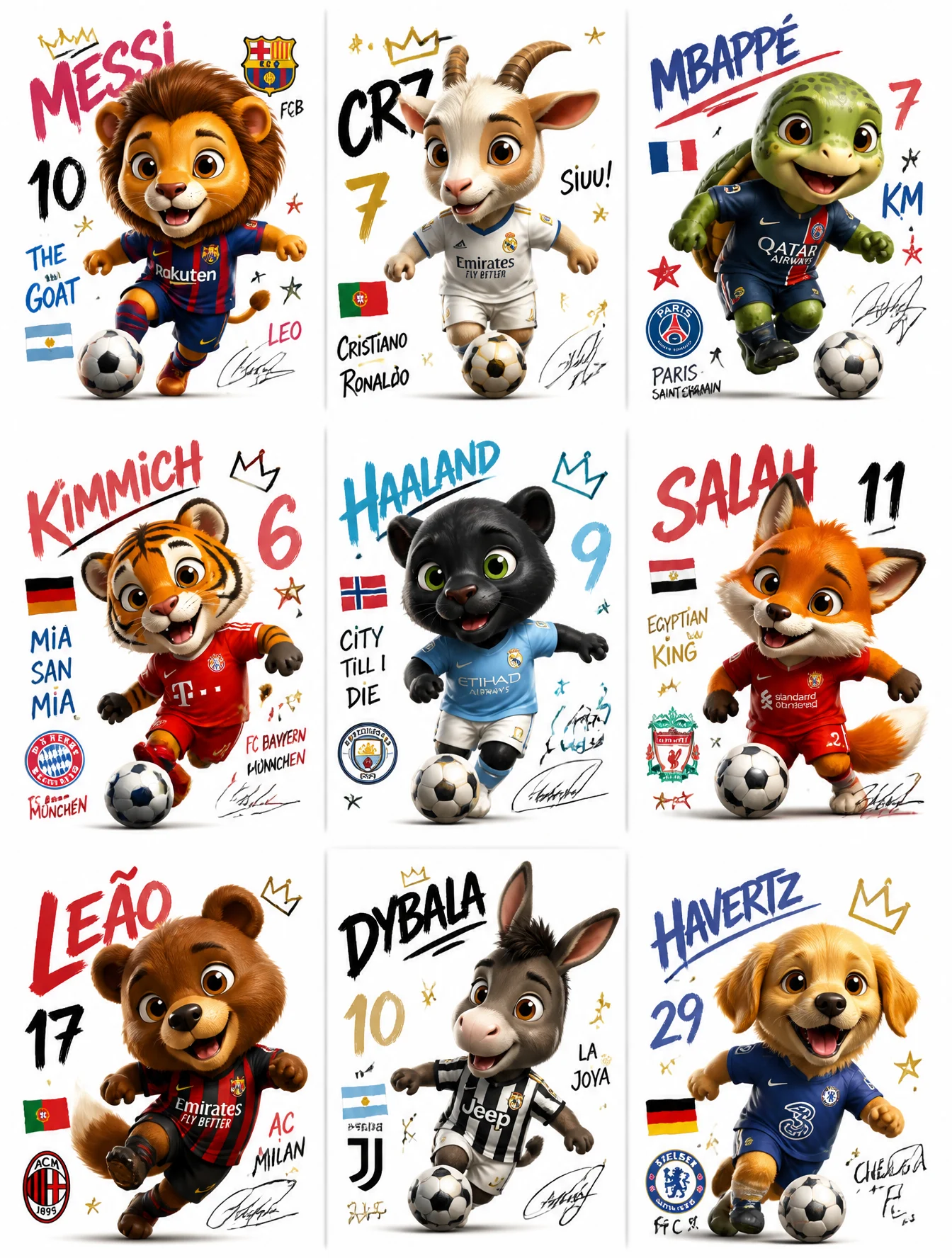 Chibi Animal Football Stars Collection