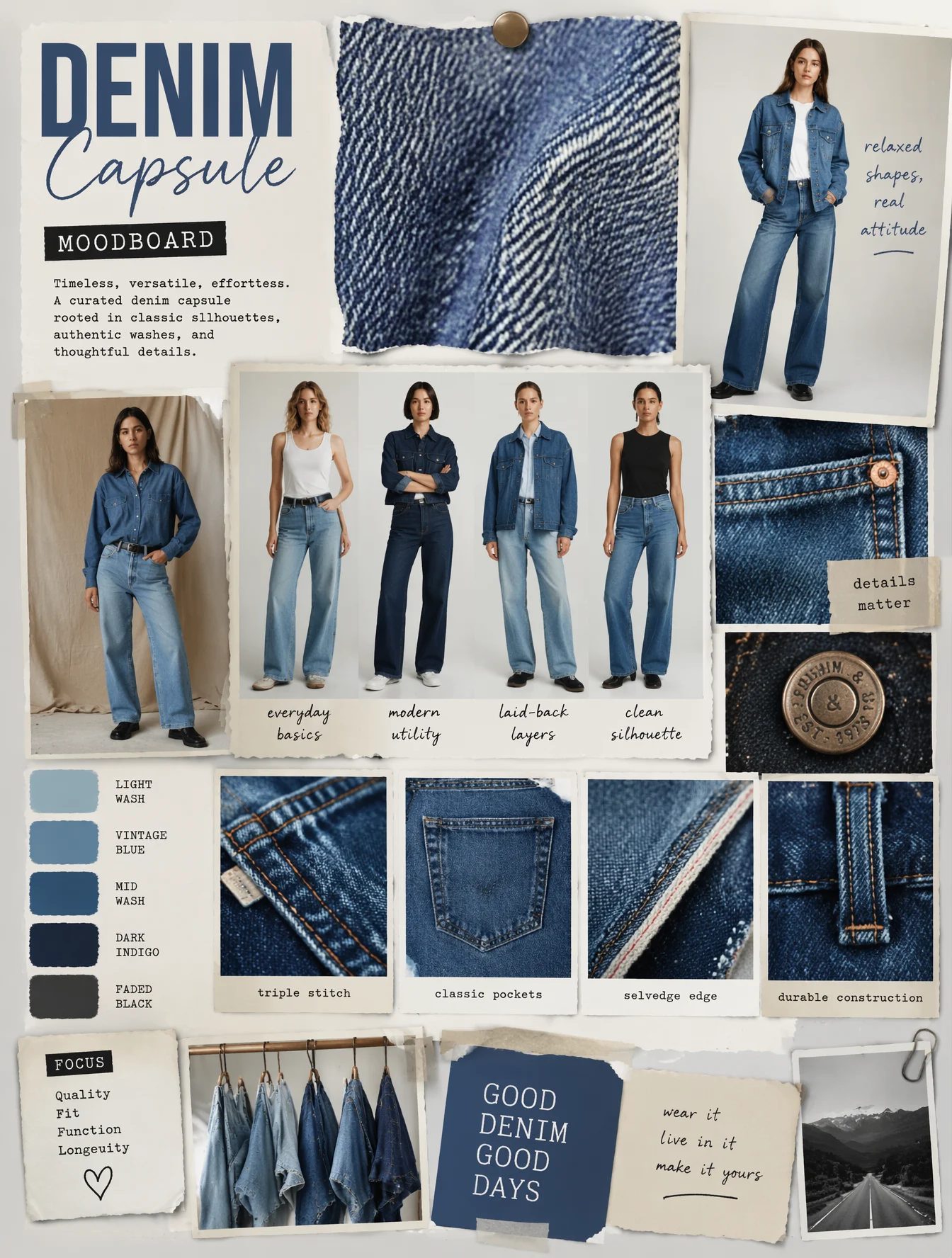 Denim Capsule Moodboard Creation