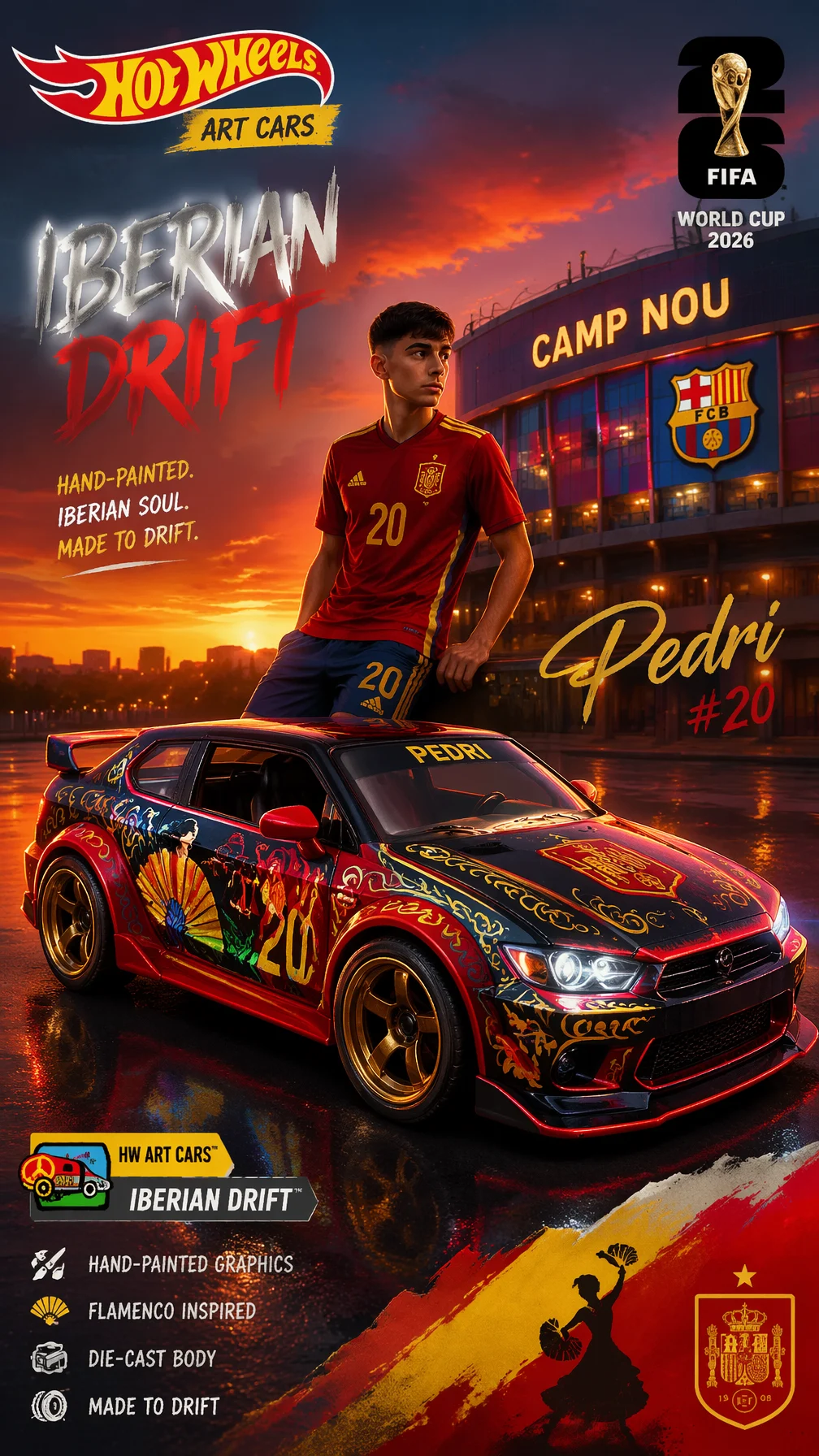 Pedri Hot Wheels Art Car