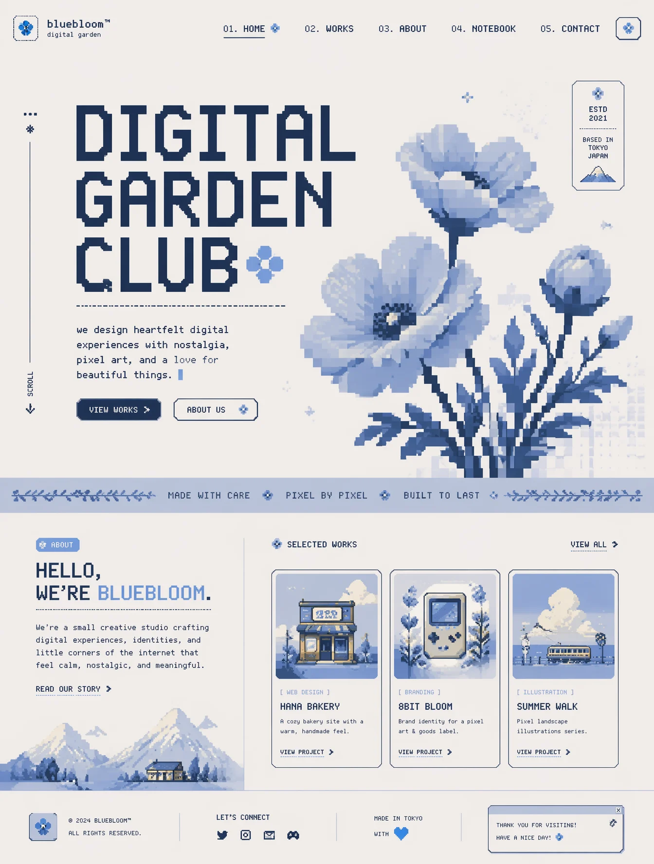 Premium Retro Pixel Website Design