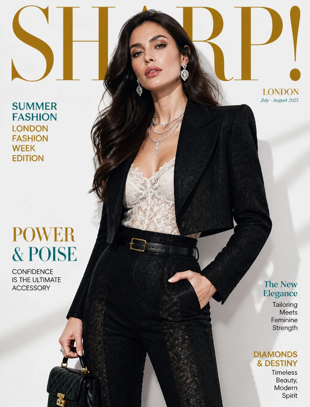 Ultra-Realistic Luxury Fashion Magazine Cover