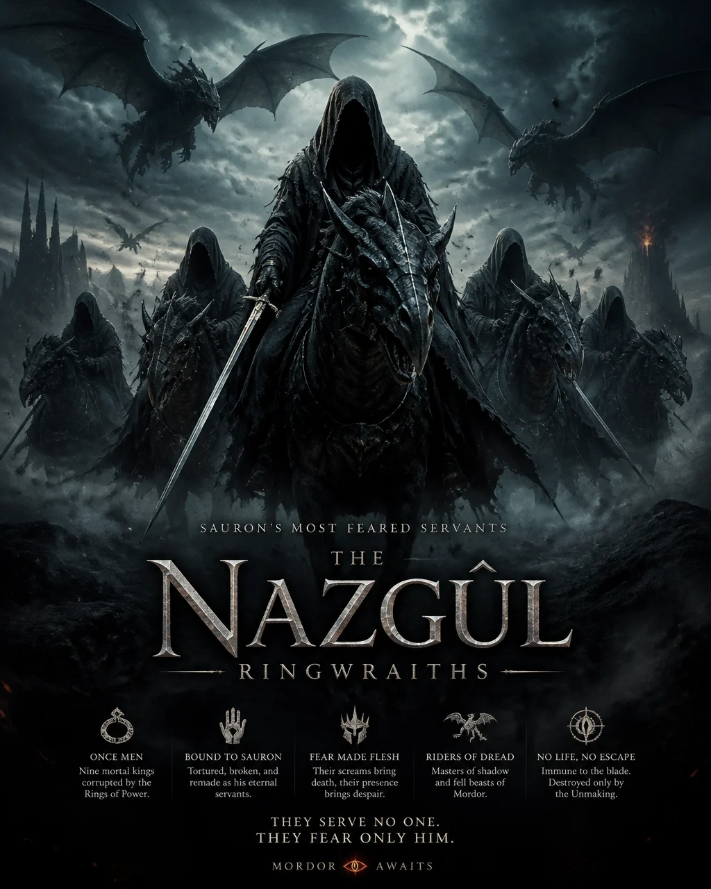 Nazgul Ringwraith Character Poster