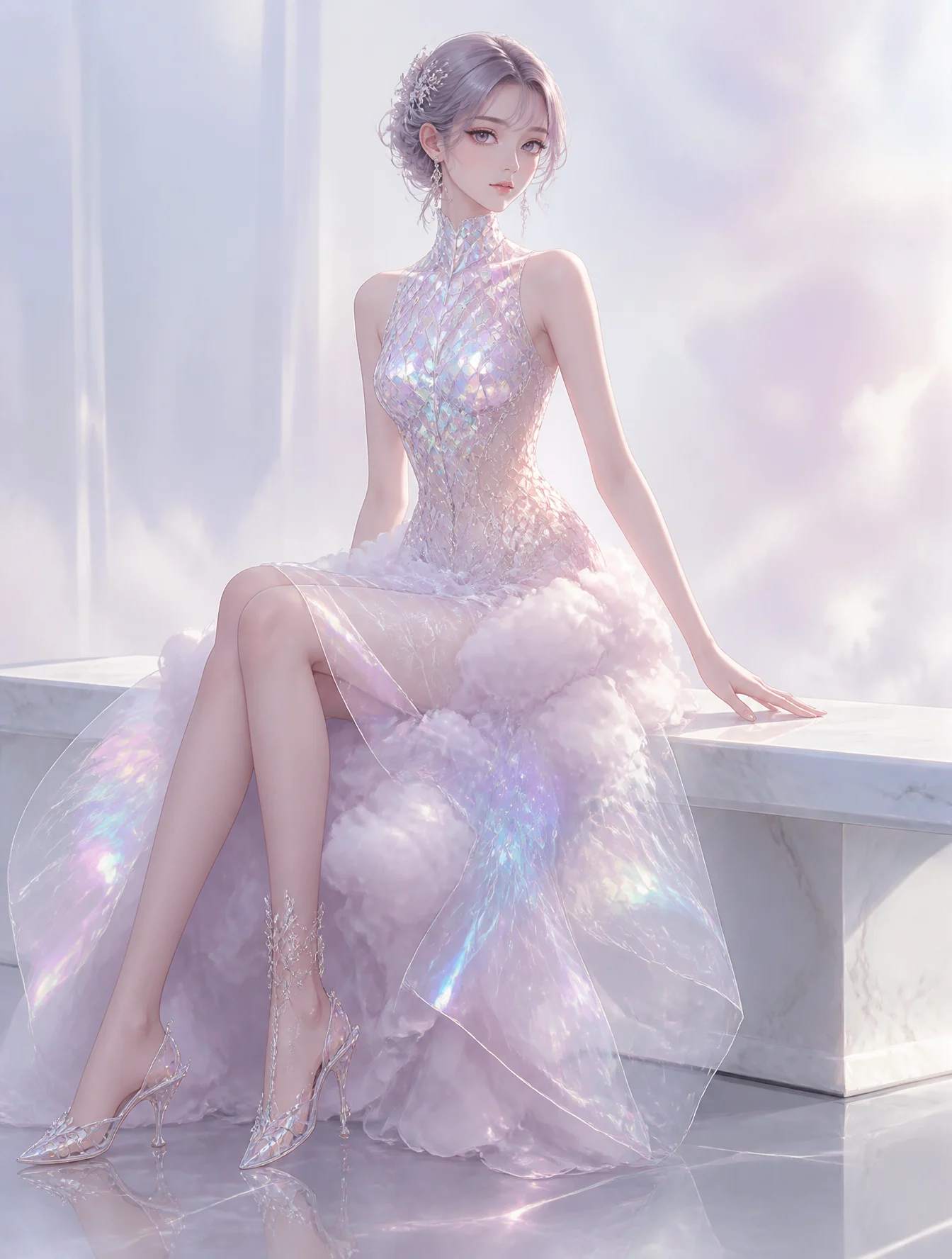 Dreamy Glass Cloud Gown Art