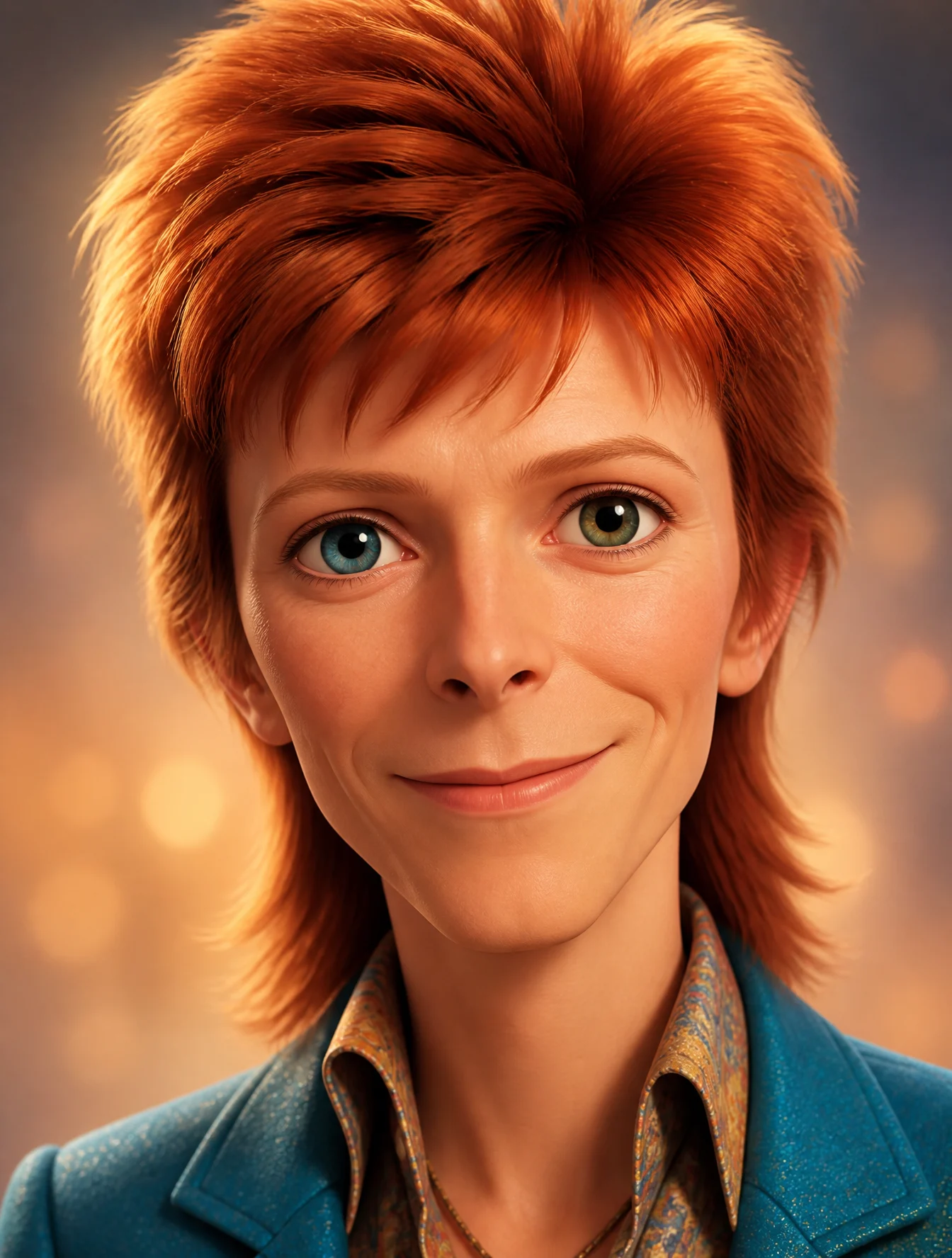 Pixar Bowie Portrait Art