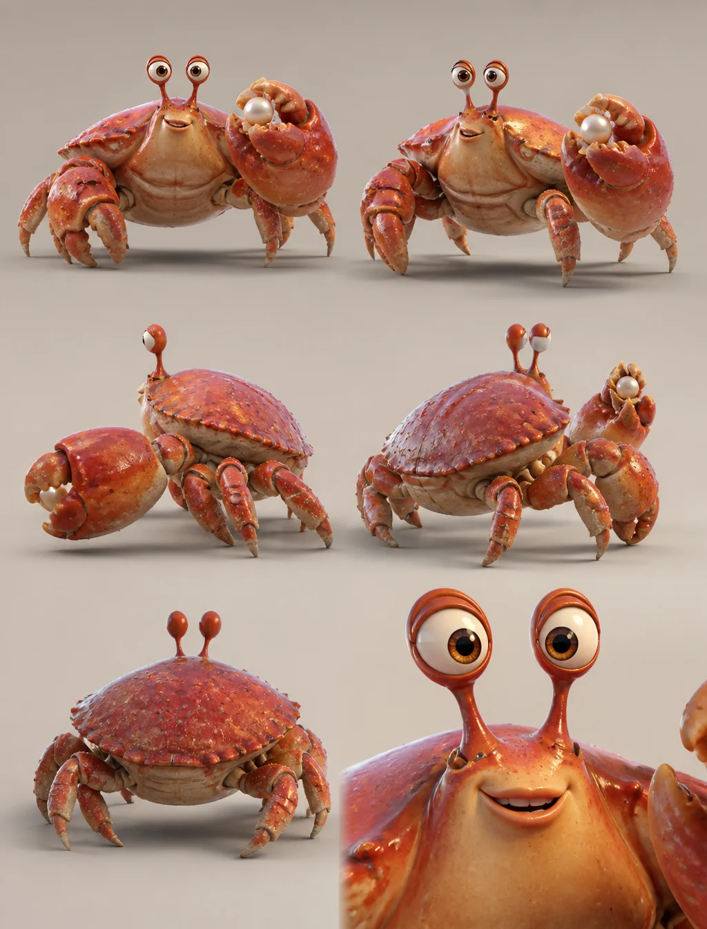 Tropical Island Crab Character Design