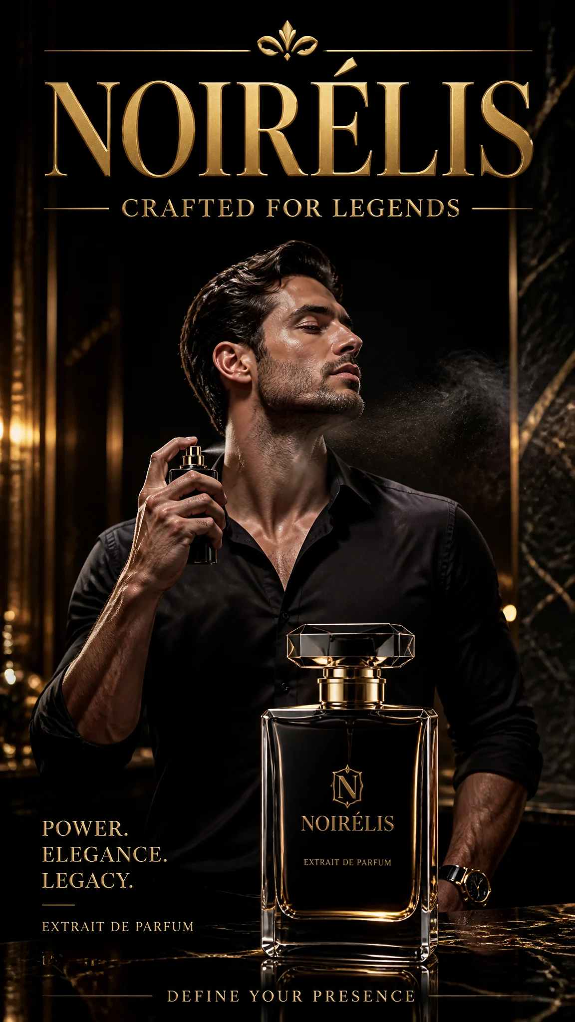 Luxury Perfume Male Model Ad