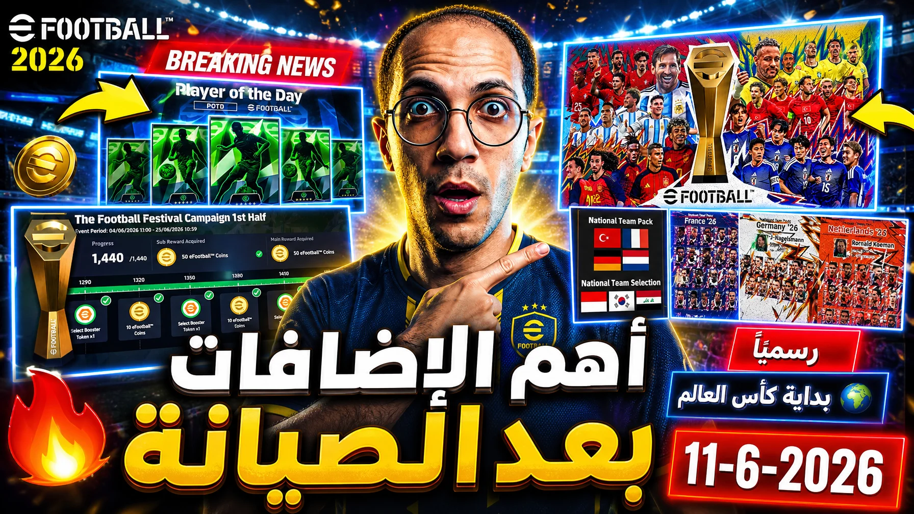 eFootball World Cup Live Thumbnail Design