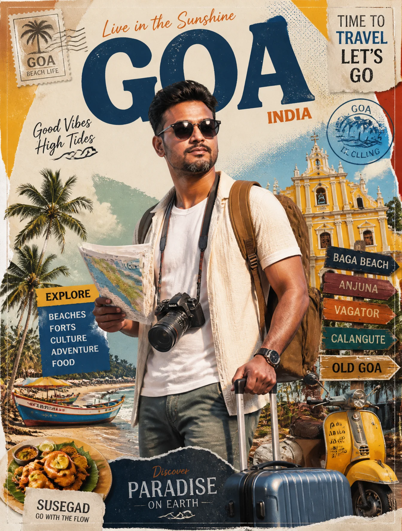 Stylized Goa Travel Poster Design