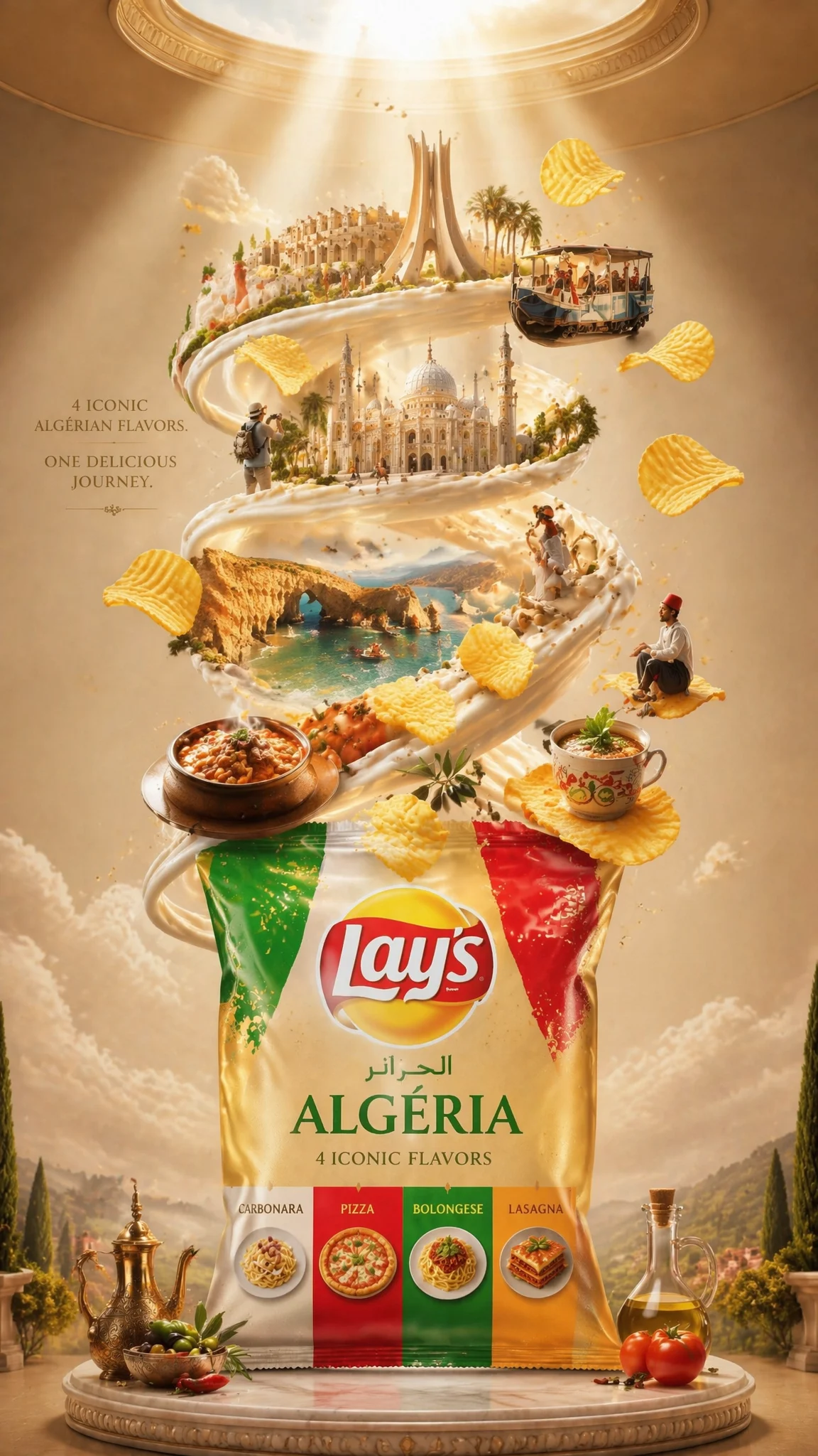Algeria Luxury Chips Travel Ad