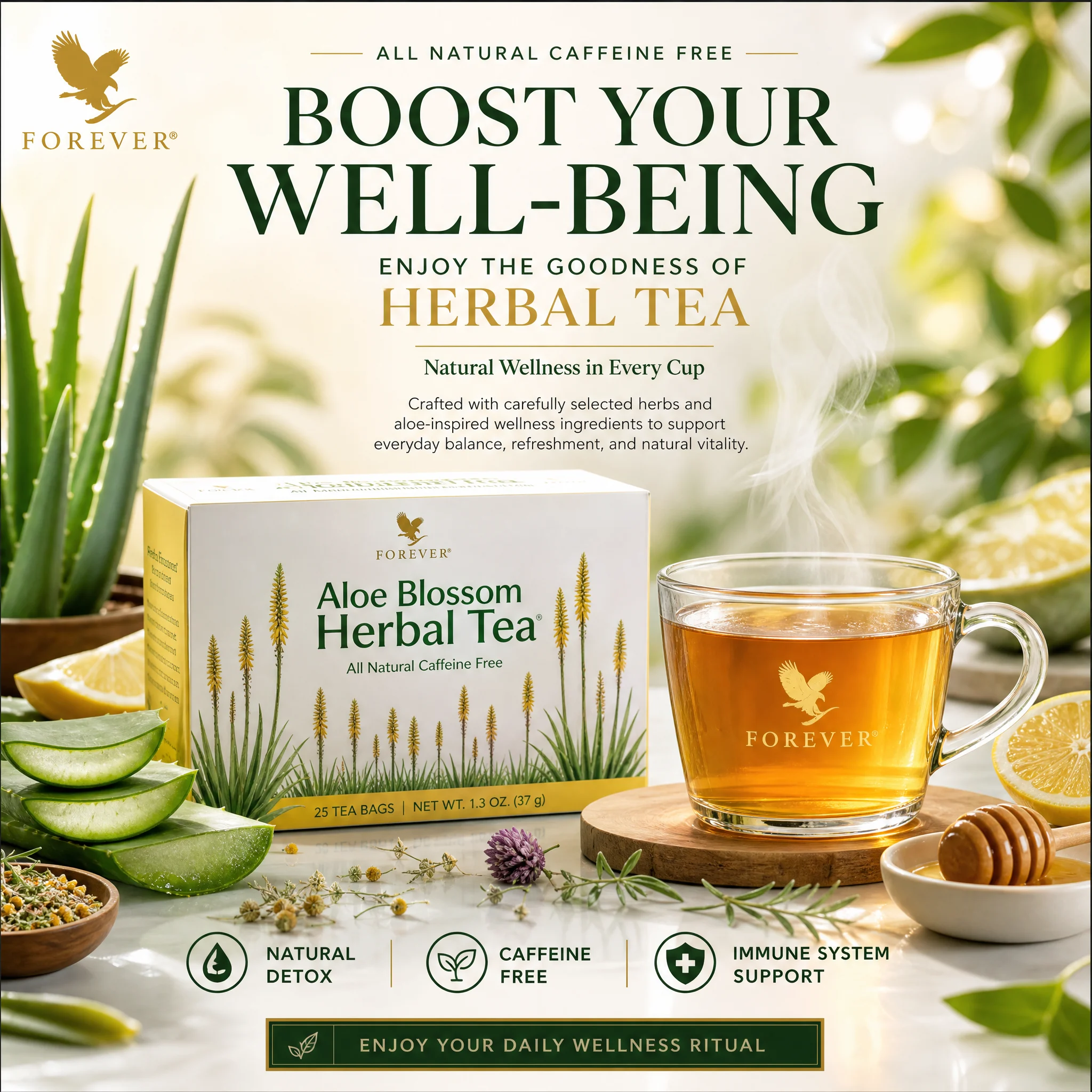 Premium Aloe Herbal Tea Ad