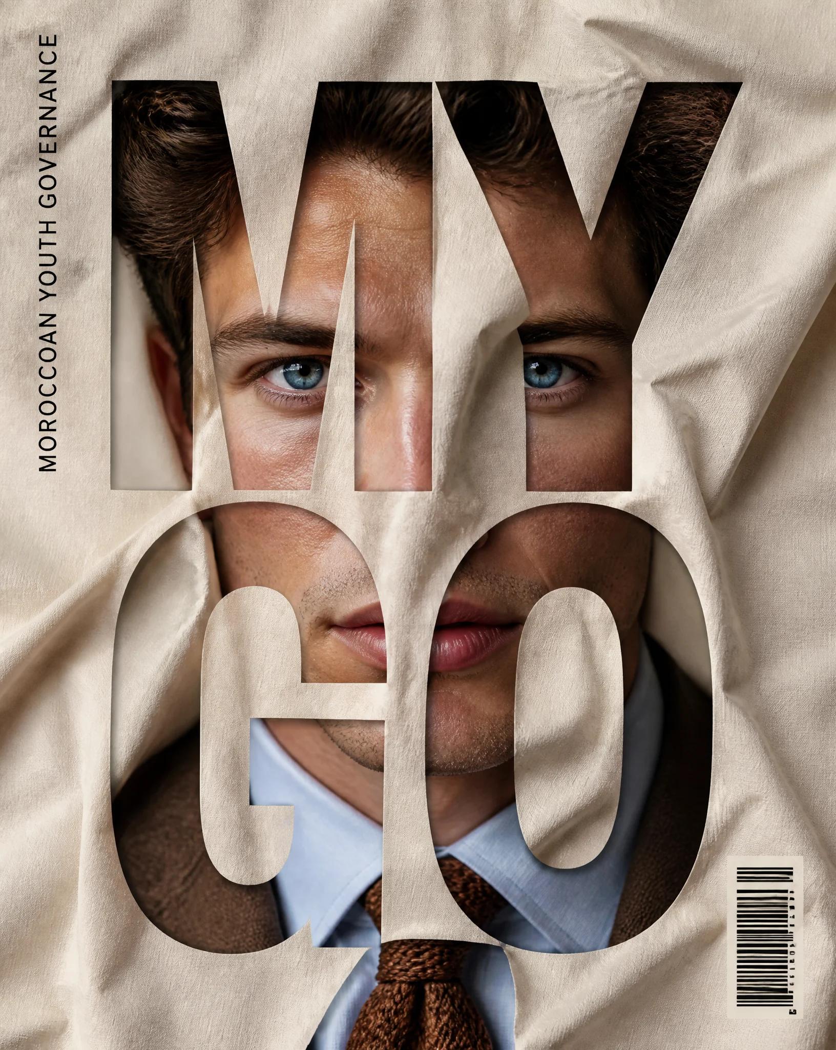 Fabric Typography Editorial Portrait