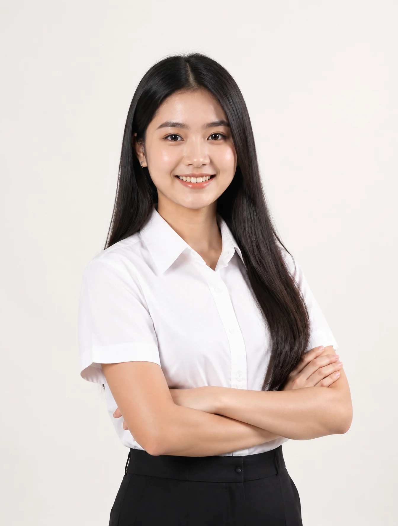 Professional Young Woman Studio Portrait