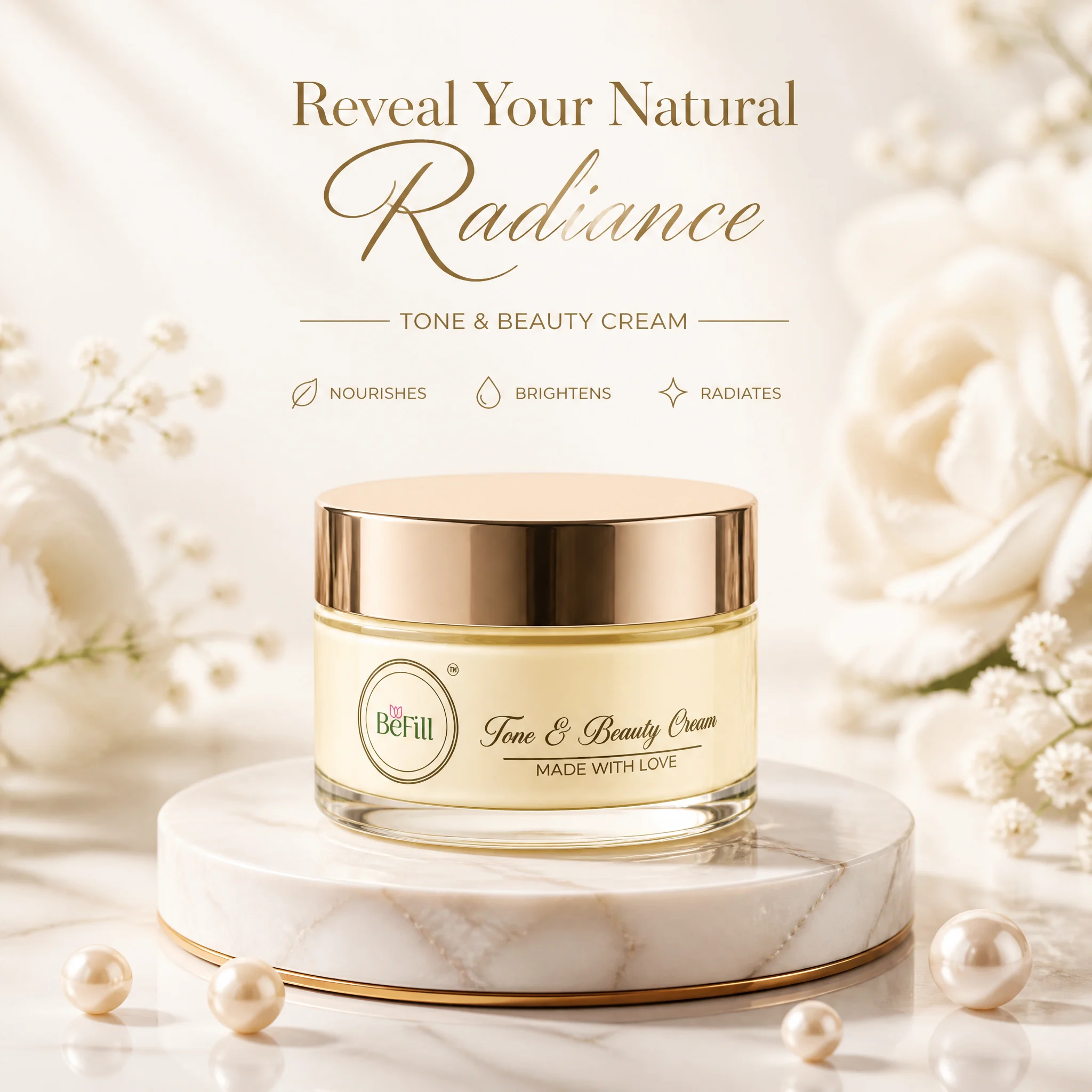 Luxury Radiance Cream Commercial Shot