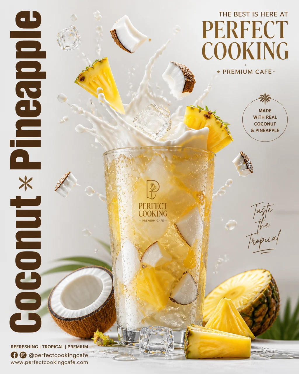 Premium Coconut Pineapple Drink Ad