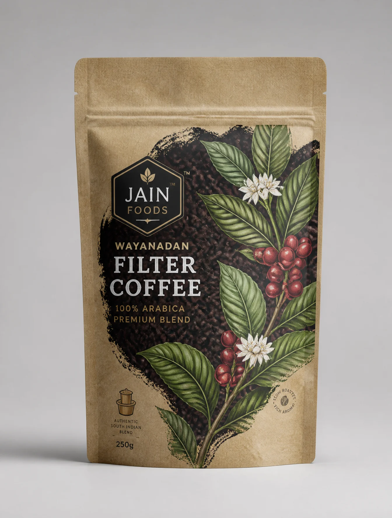 Artisan Coffee Kraft Pouch Mockup