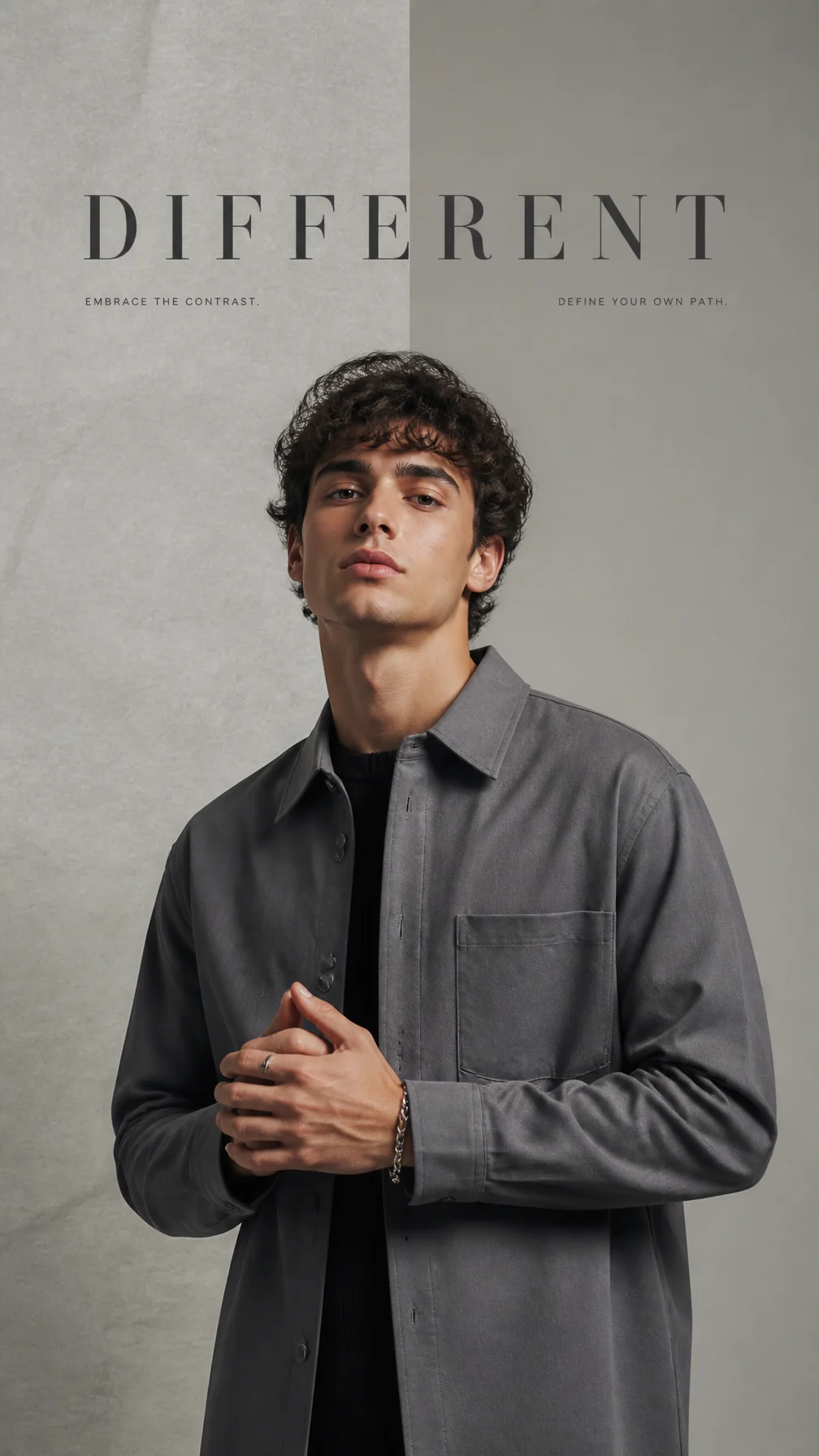 Smoke-Grey Luxury Male Editorial