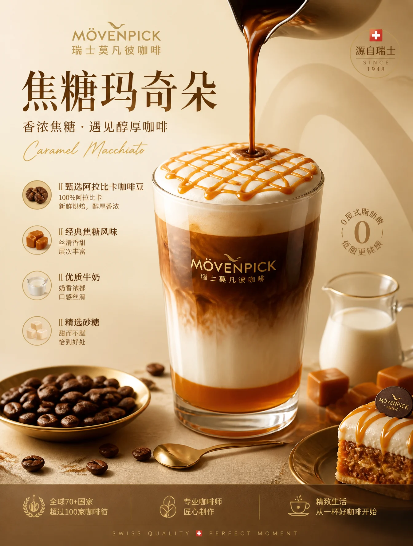 Cinematic Luxury Coffee Beverage Poster