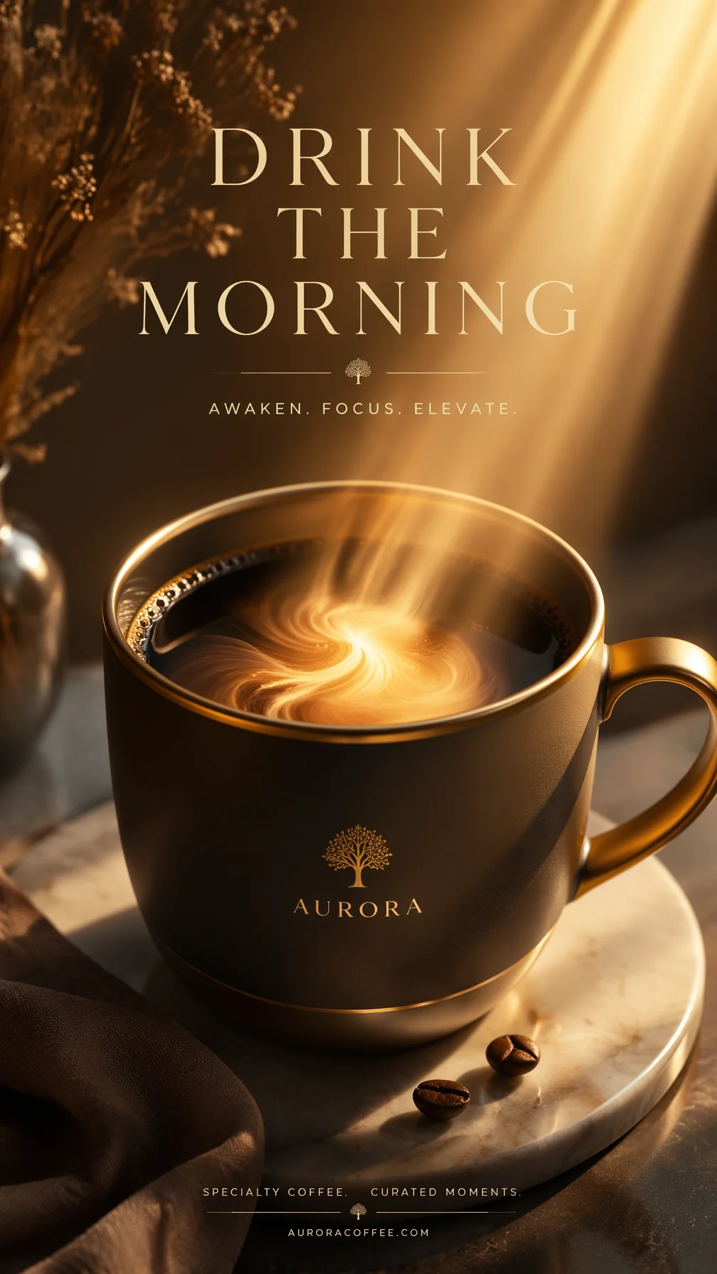 Drink The Morning Luxury Coffee Ad
