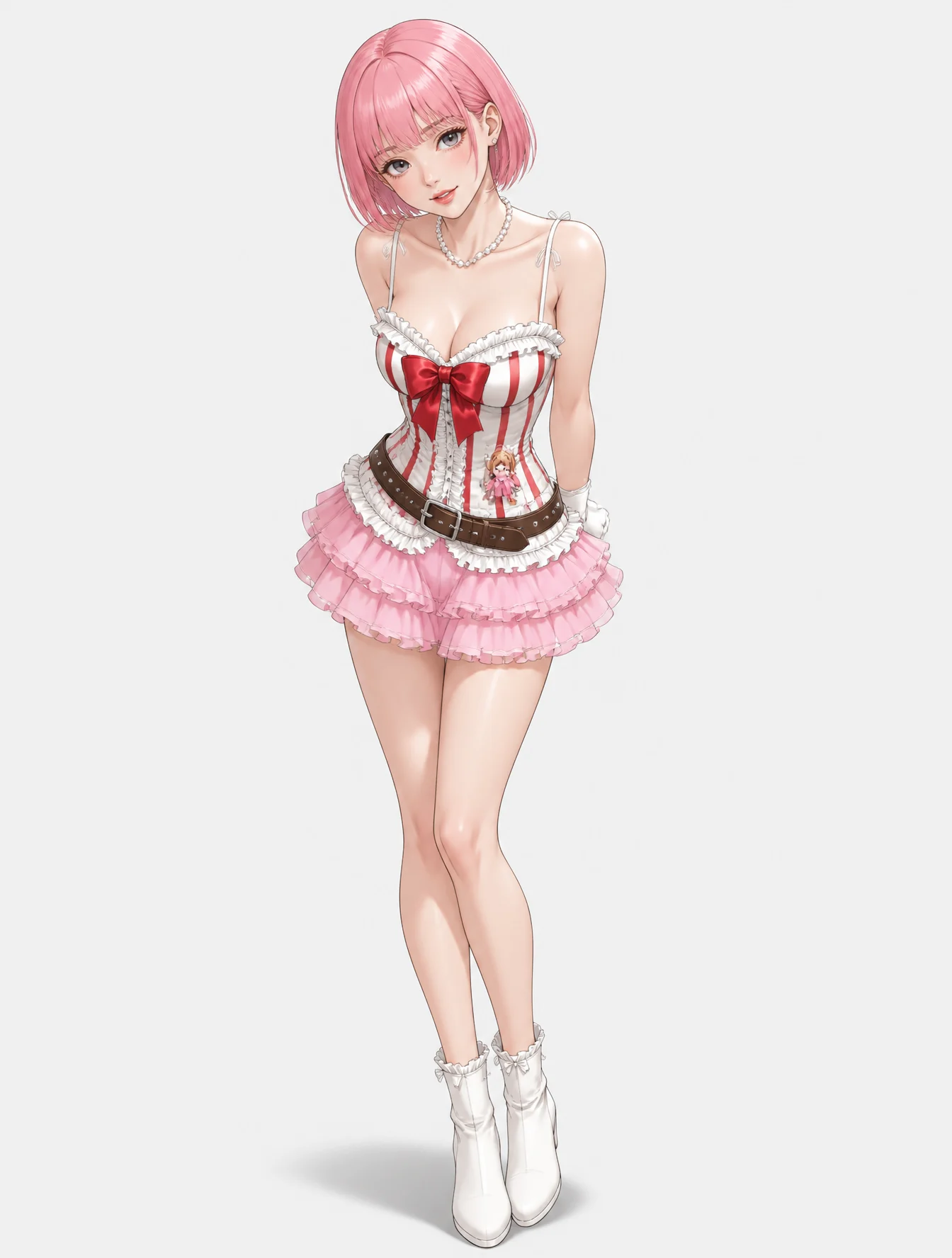 Pink Anime Girl Digital Illustration