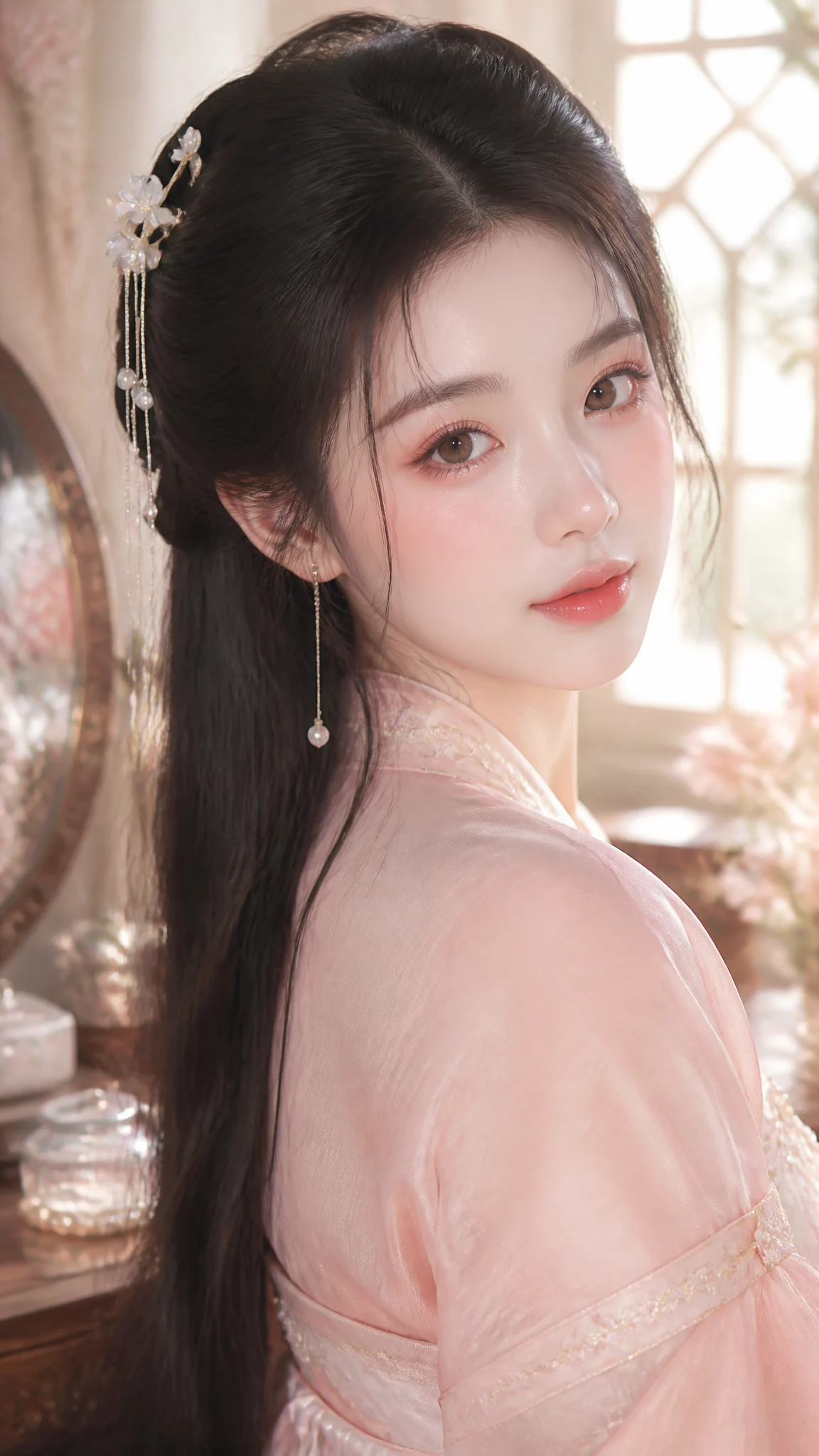 Noble Lady Water Glow Makeup Close-up