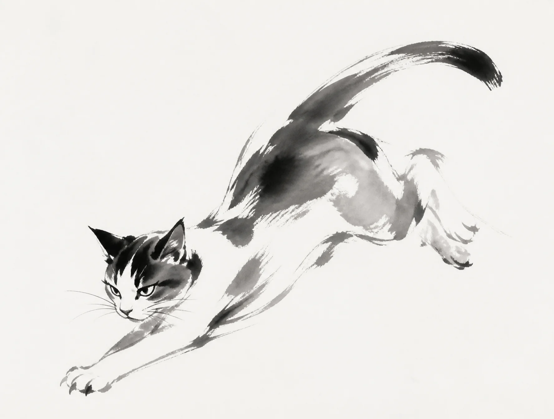 Ink Cat Dynamic Sketch