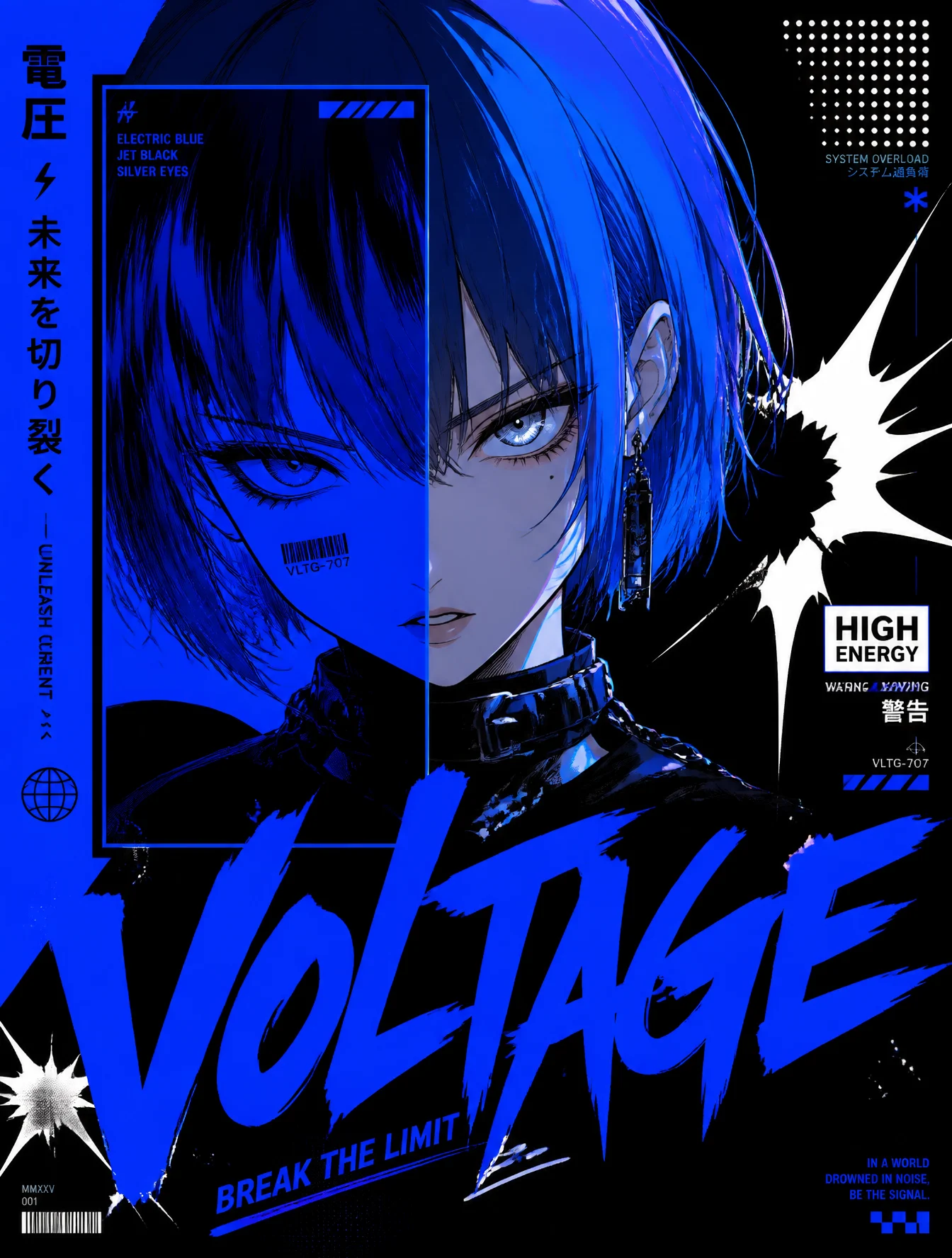 Cyberpunk Voltage Girl