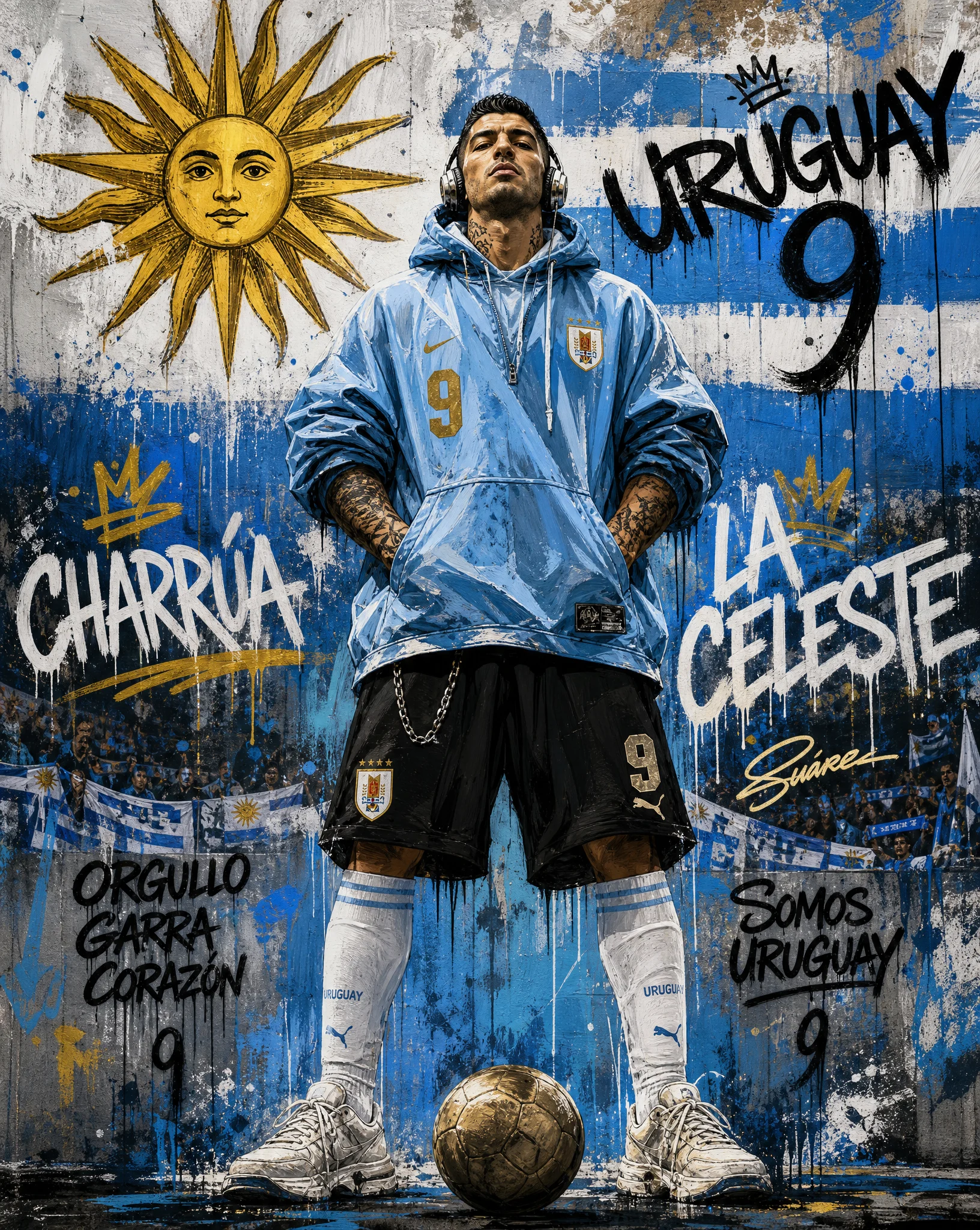 Suarez Street Graffiti Sports Poster
