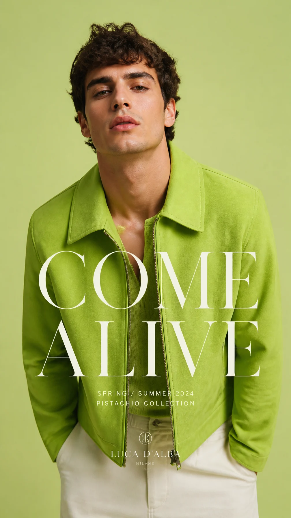 Pistachio Jacket Fashion Editorial