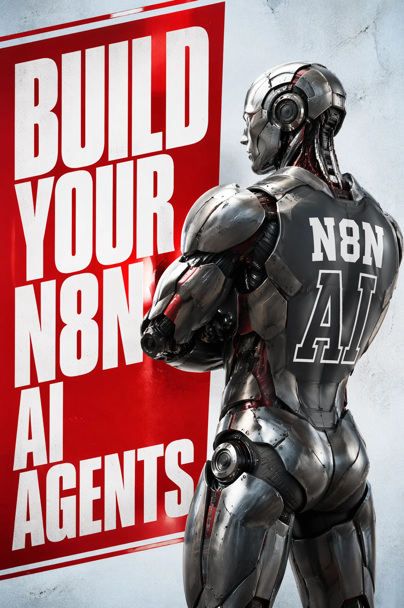 Bold N8N AI Robot Poster