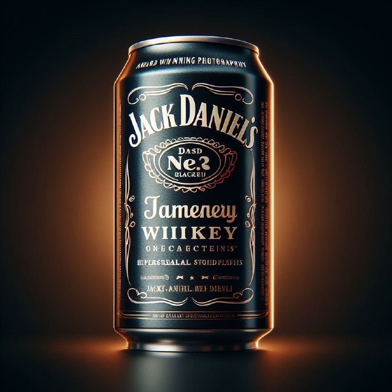 Jack Daniels Drink Can Brand Hyperrealistic Design