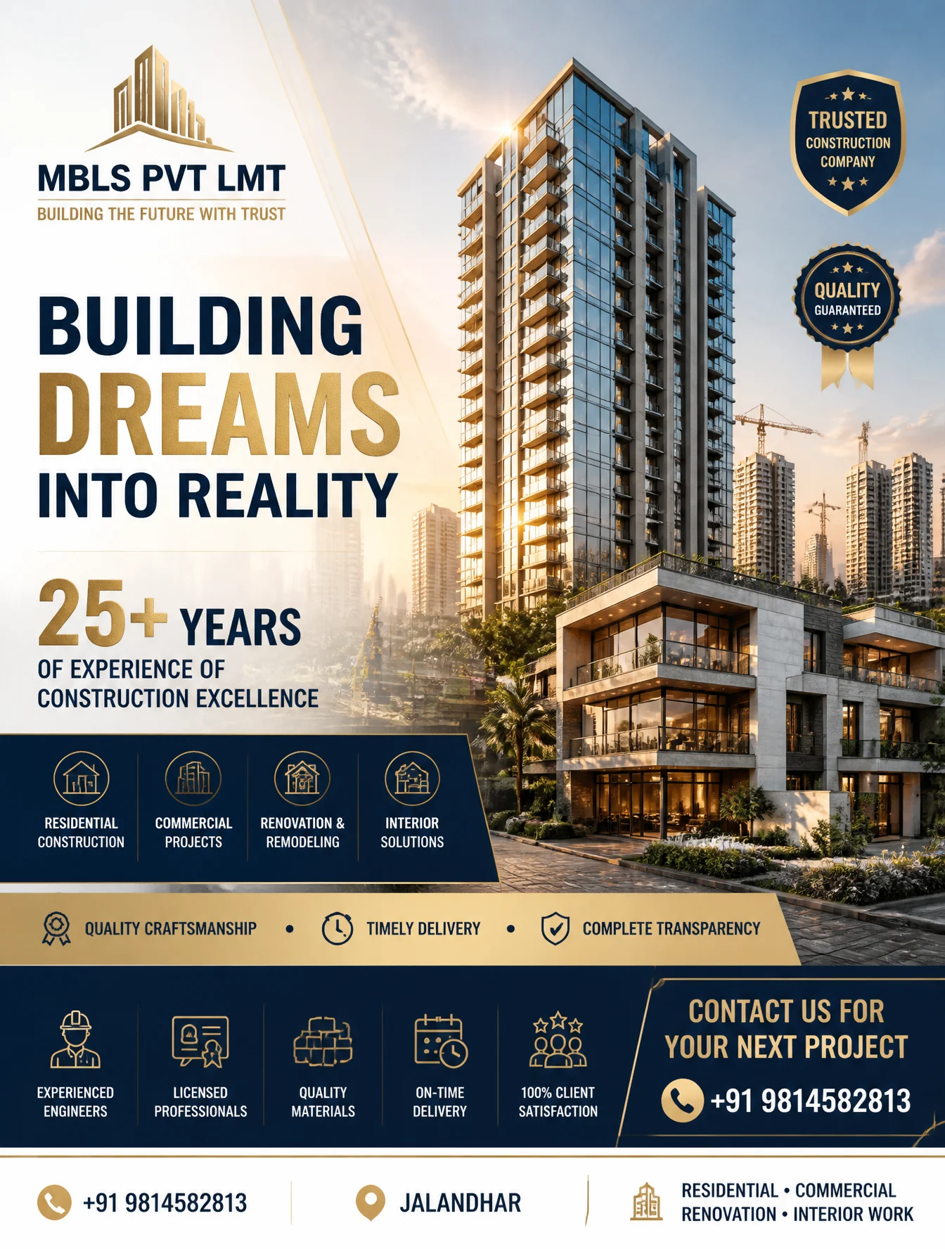 Premium Construction Ad Design