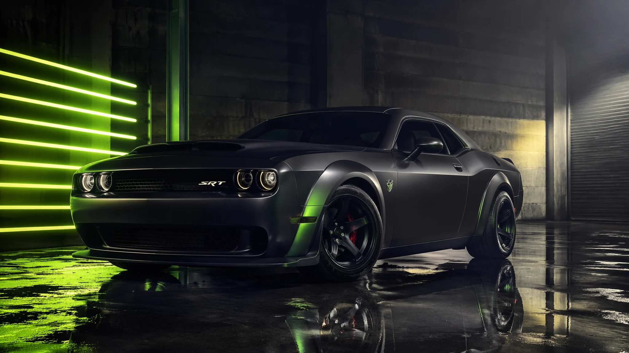 Cinematic Dodge Challenger Studio Shot
