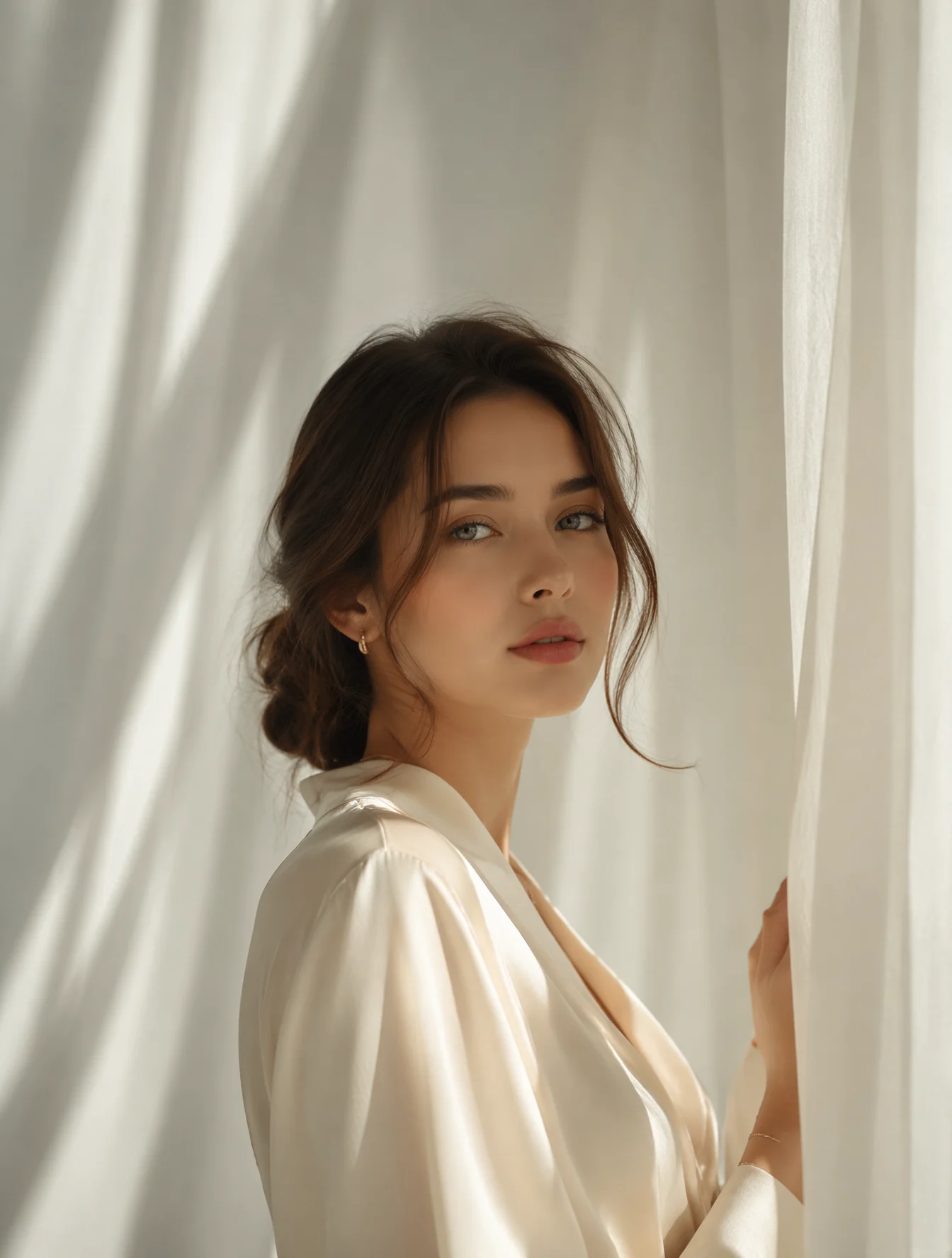 Luminous Ivory Skin Fashion Portrait