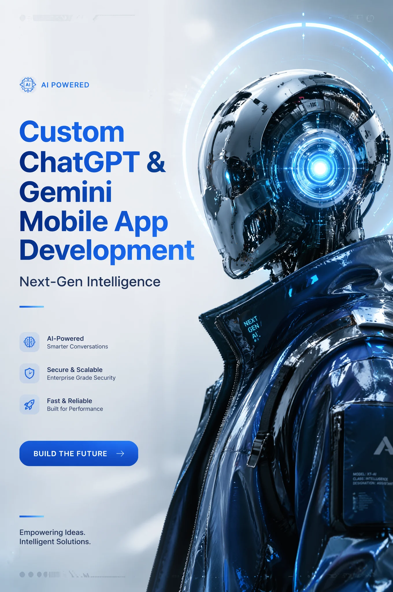 Futuristic AI Robot Ad