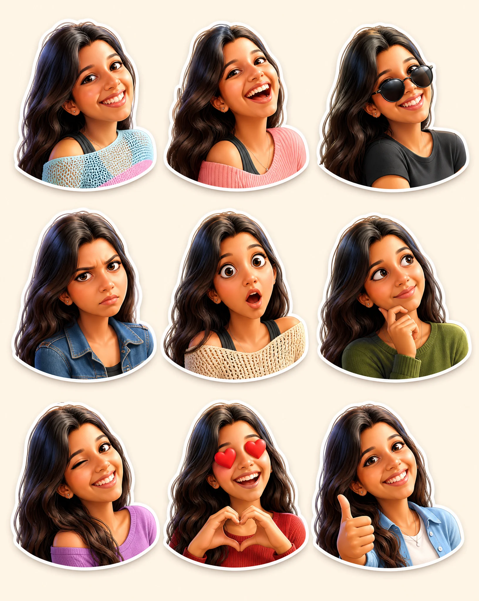 Premium Pixar 3D Sticker Set