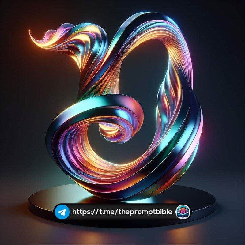 Twisting Flame-Like Abstract Sculpture in Neon Colors